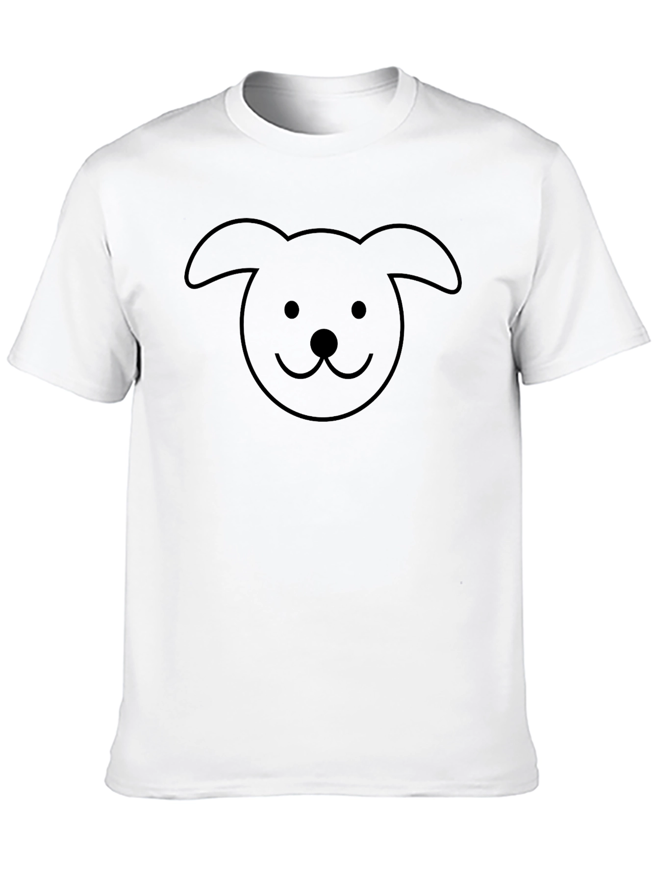 Black Dog Face Graphic T-Shirt - Unisex