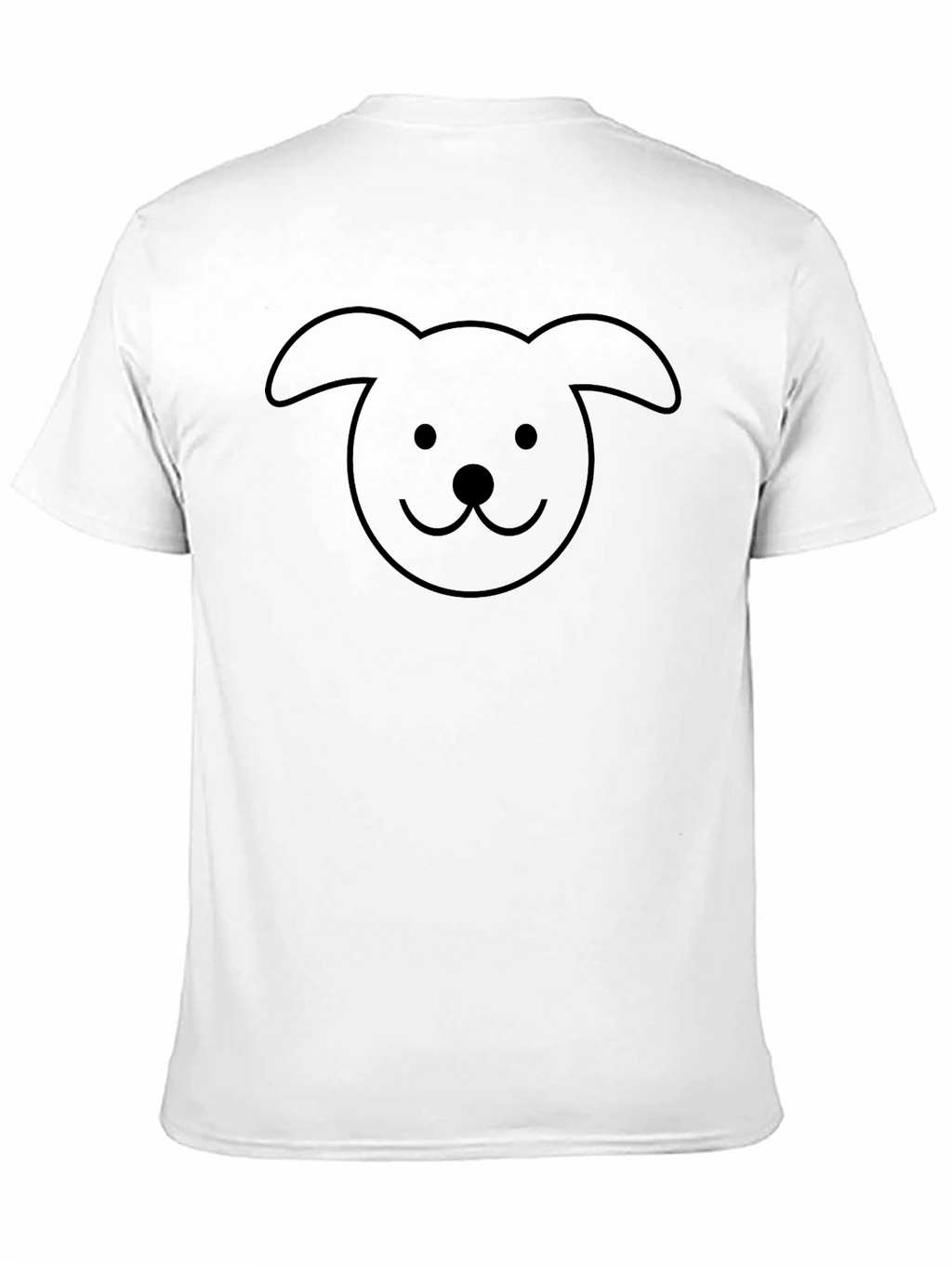 Black Dog Face Graphic T-Shirt - Unisex