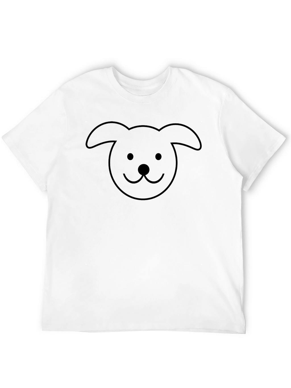 Black Dog Face Graphic T-Shirt - Unisex