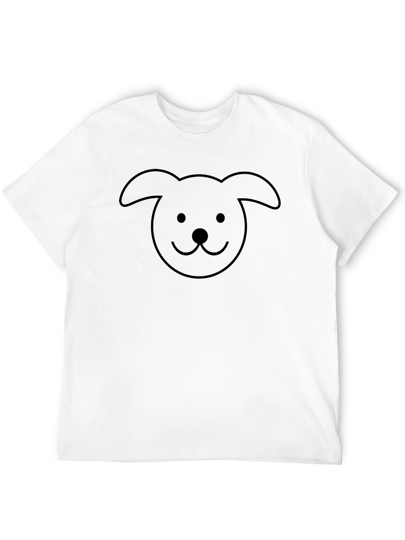 Black Dog Face Graphic T-Shirt - Unisex