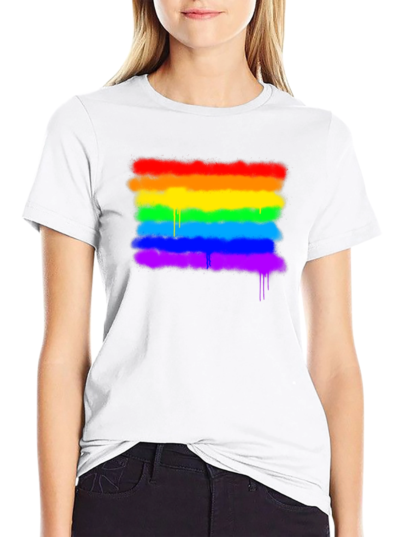 Pride Rainbow Spray Graphic T-Shirt