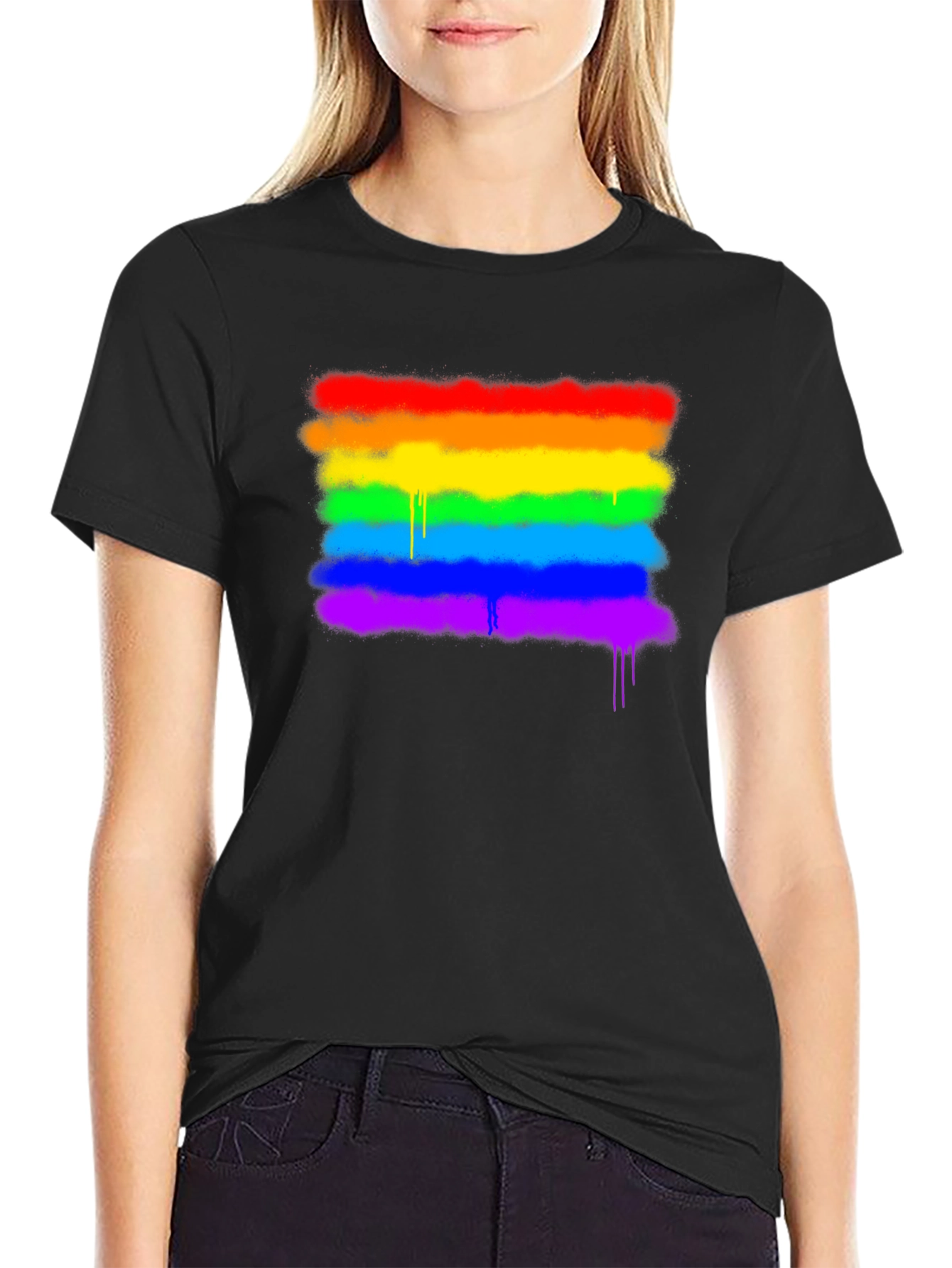 Pride Rainbow Spray Graphic T-Shirt