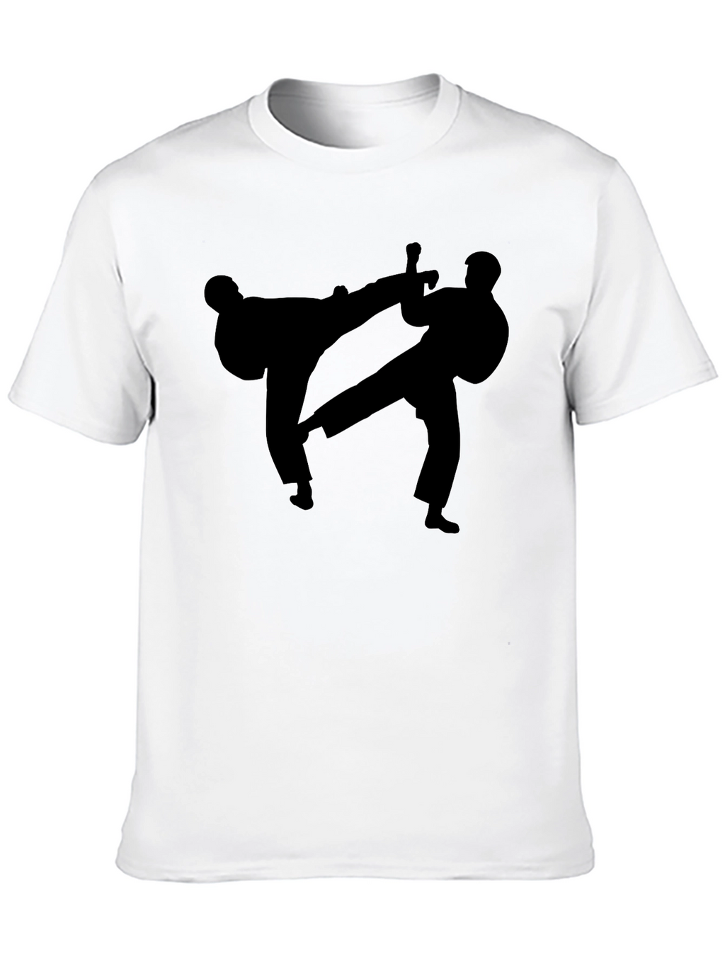 Martial Arts Silhouette Black T-Shirt