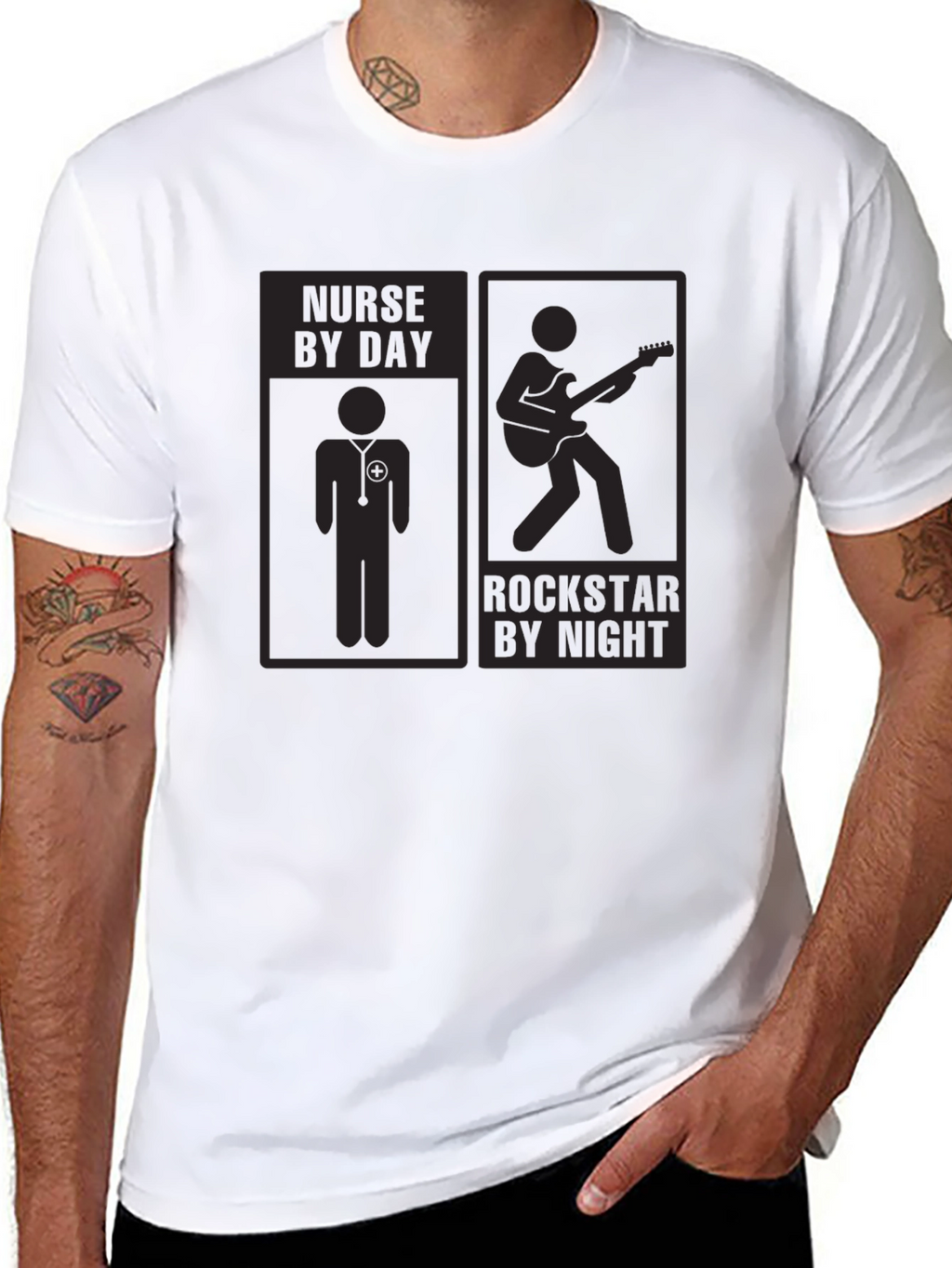 Nurse by Day Rockstar by Night T-Shirt
