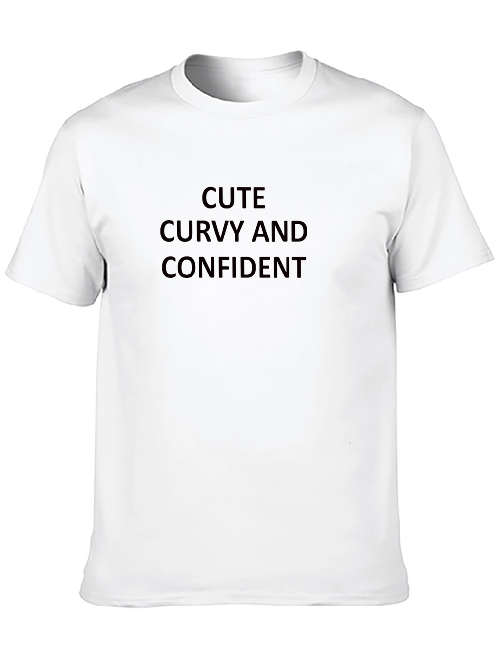 Cute Curvy Confident Black Tee