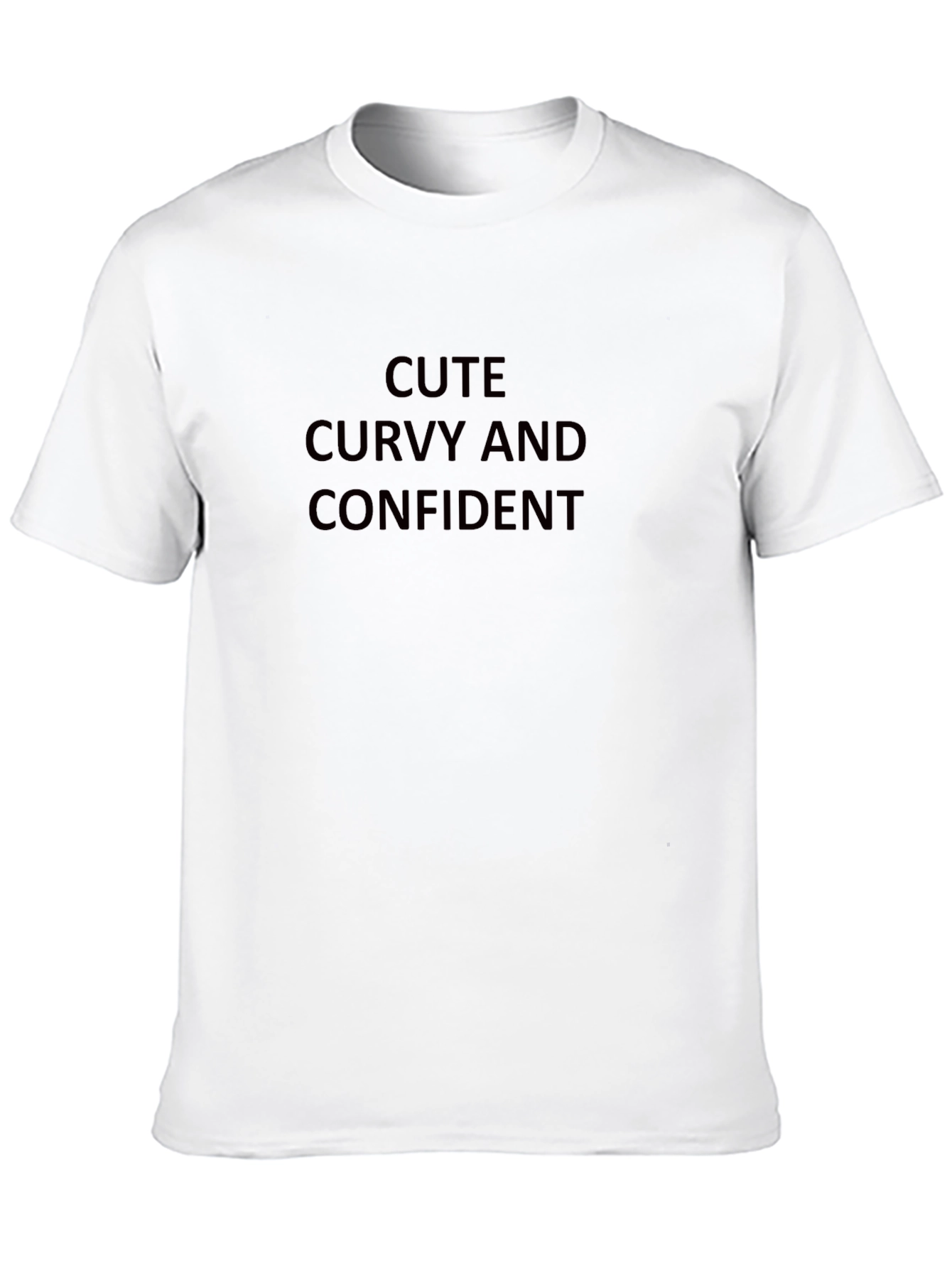 Cute Curvy Confident Black Tee