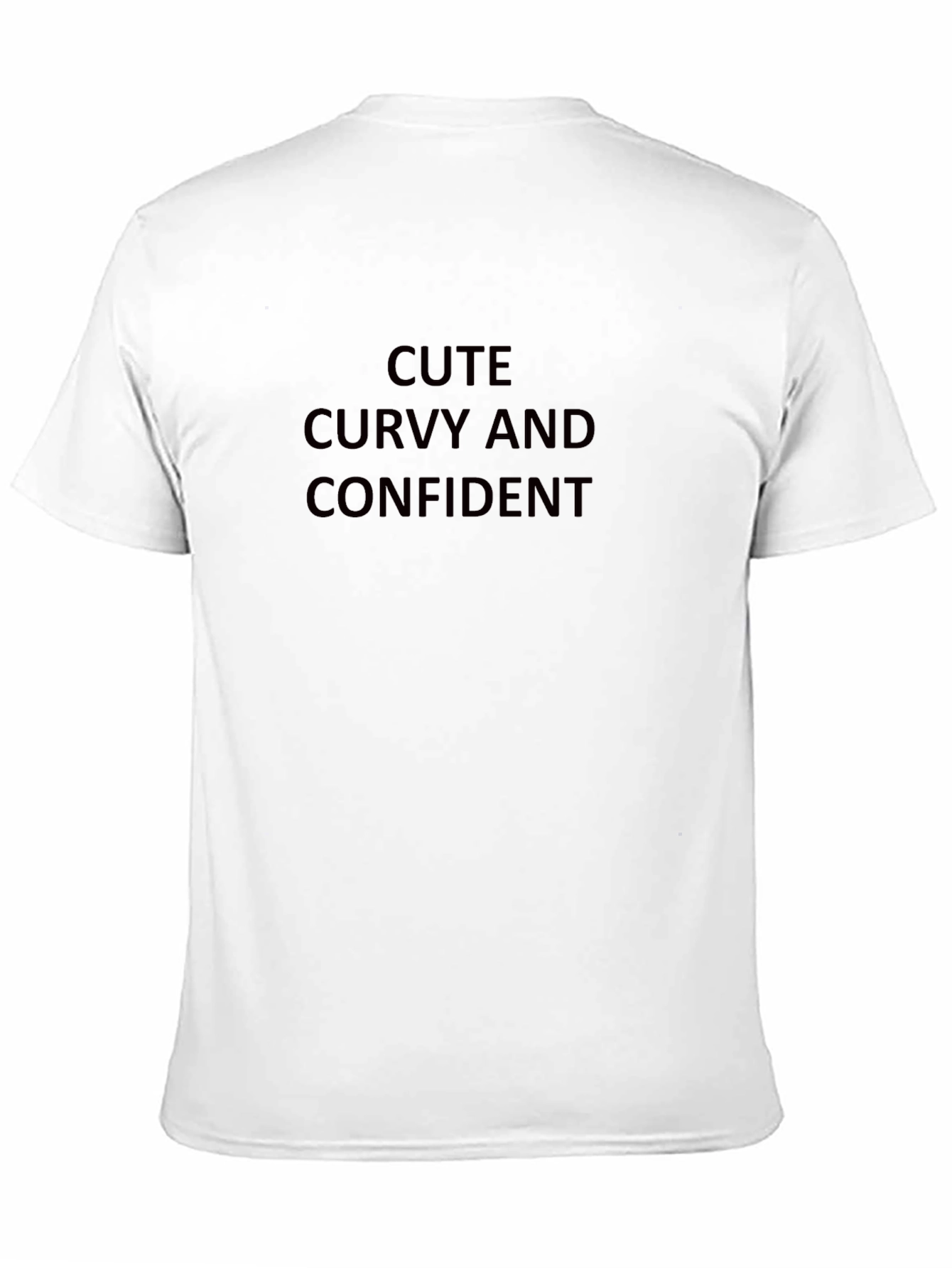 Cute Curvy Confident Black Tee
