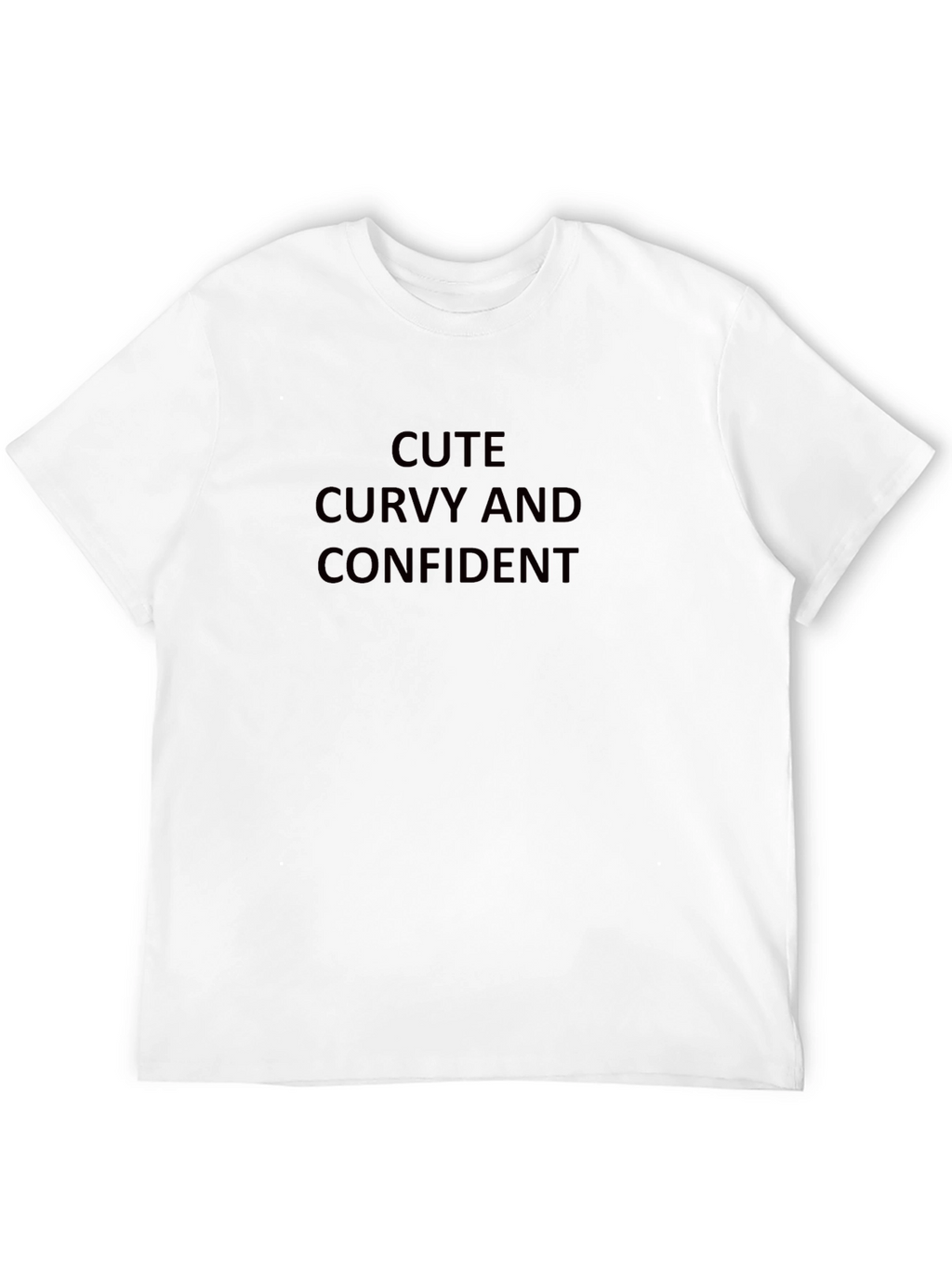 Cute Curvy Confident Black Tee