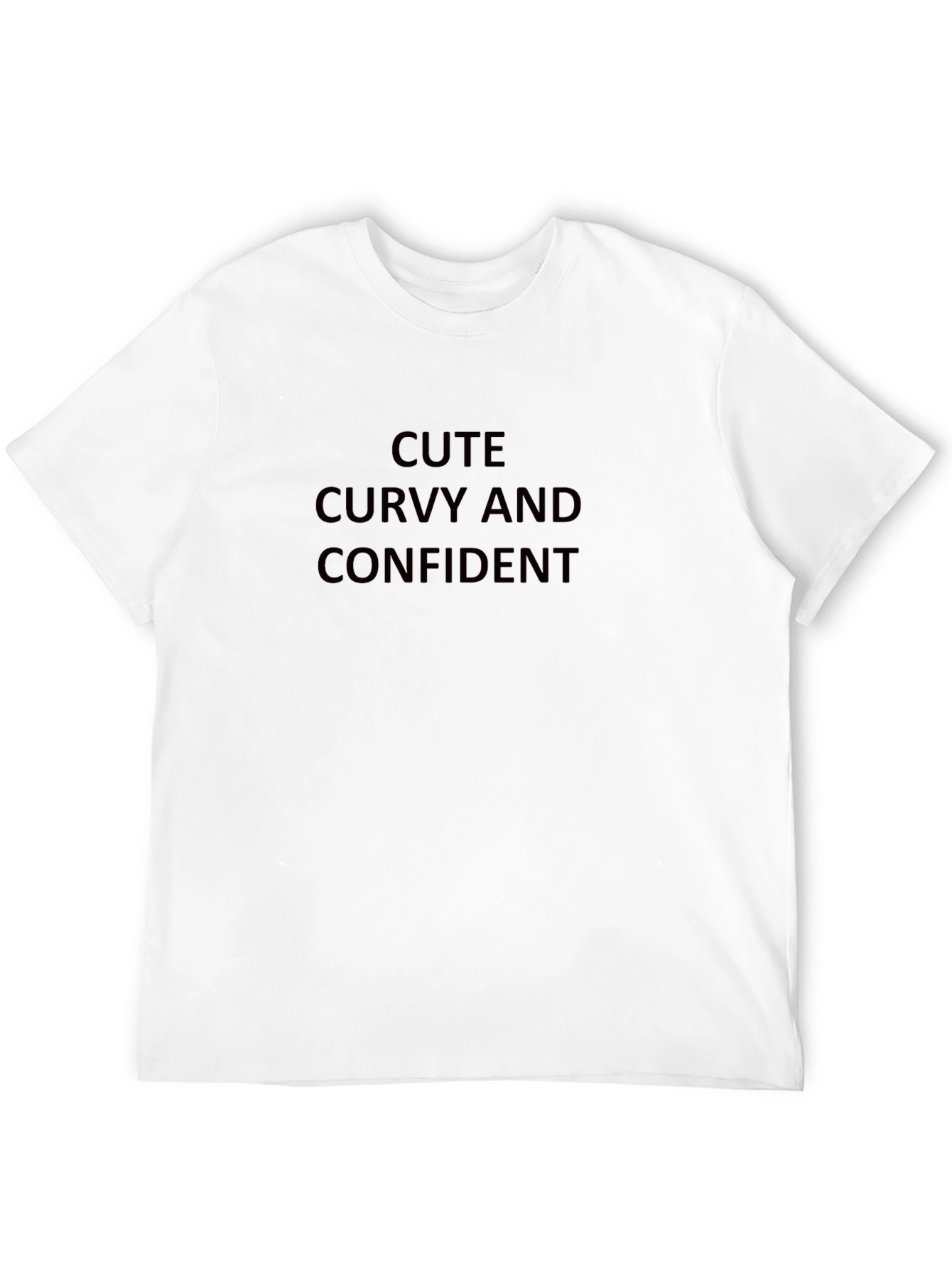 Cute Curvy Confident Black Tee