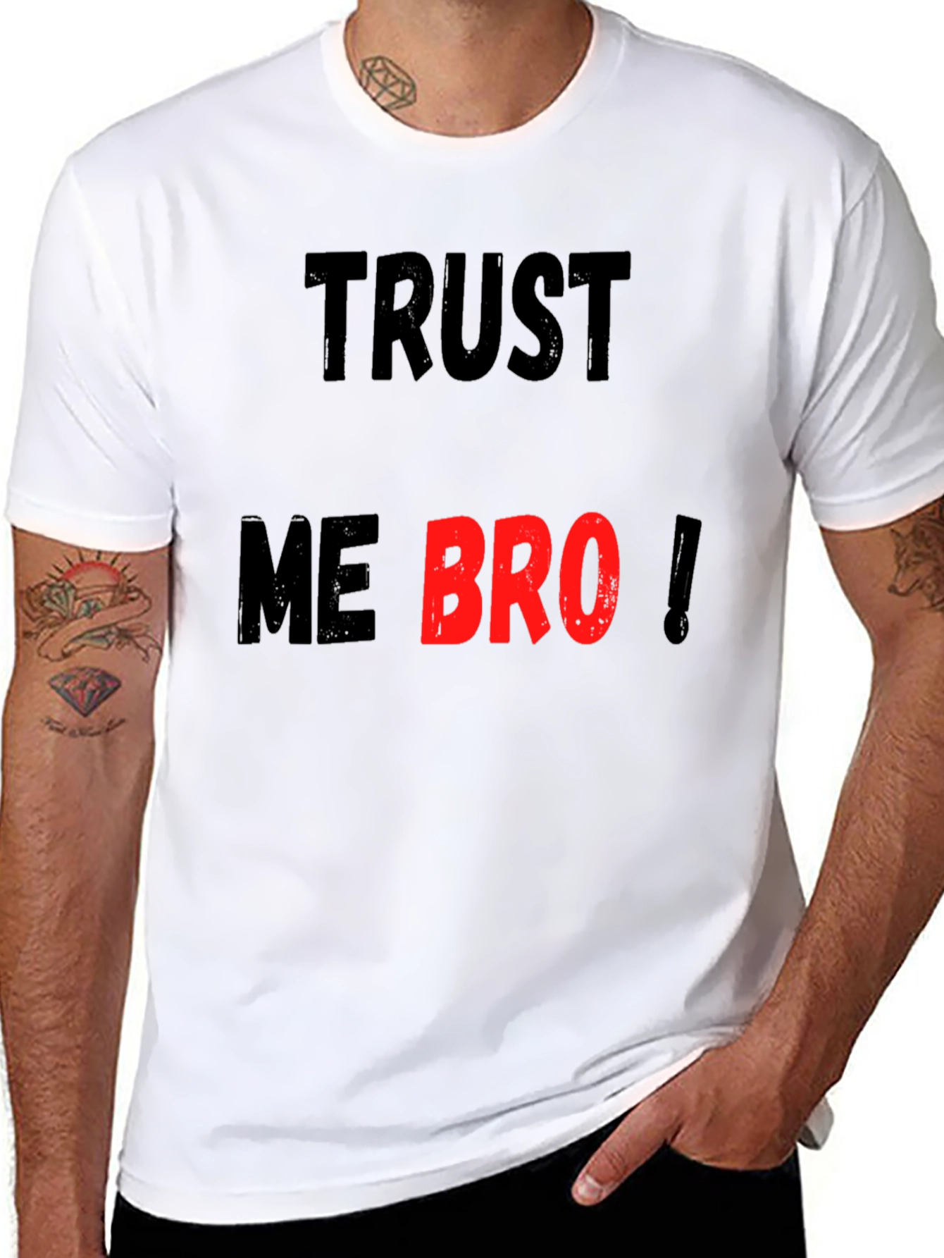 Trust Me Bro Black Graphic T-Shirt