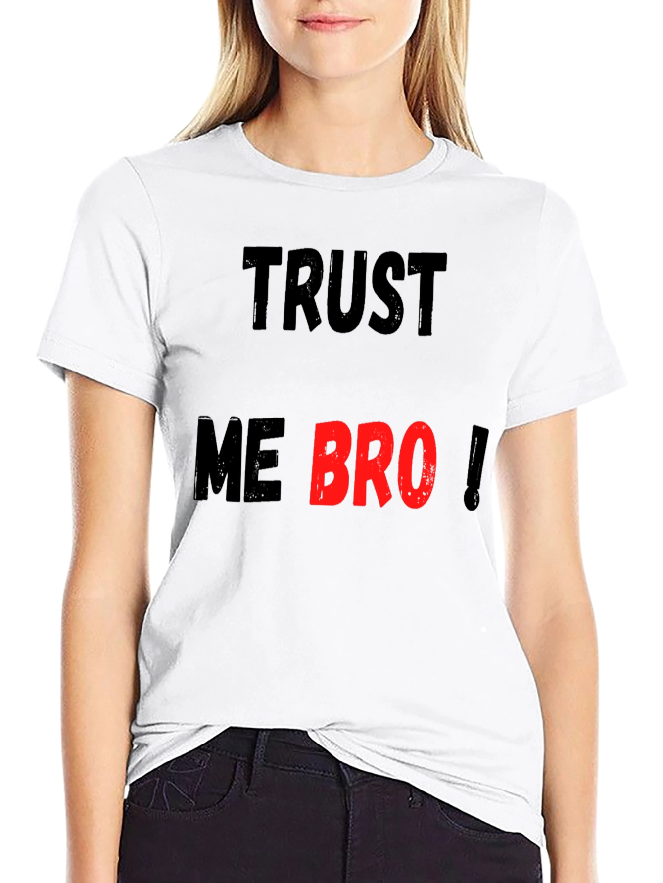 Trust Me Bro Black Graphic T-Shirt