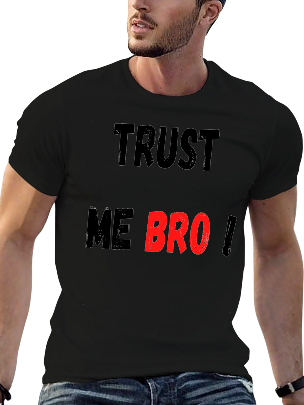 Trust Me Bro Black Graphic T-Shirt