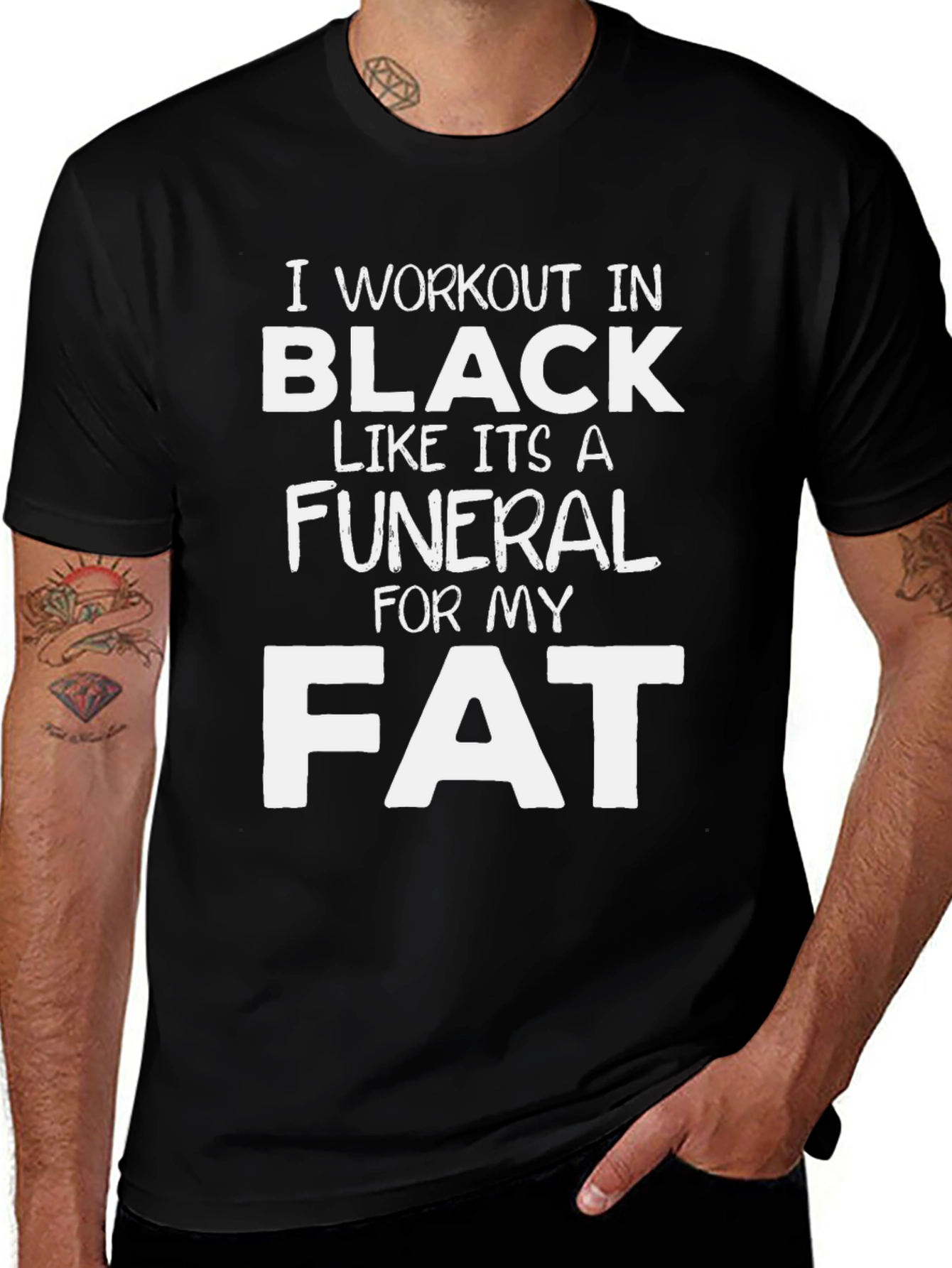Workout In Black Graphic T-Shirt Funny Gym Tee