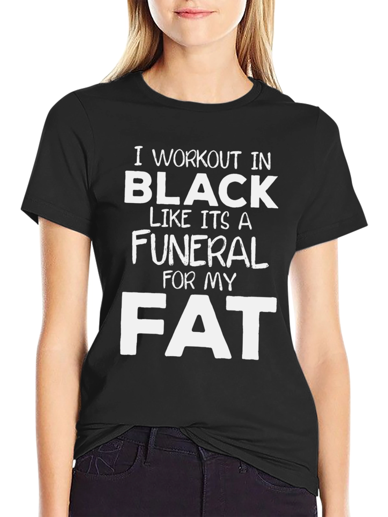 Workout In Black Graphic T-Shirt Funny Gym Tee