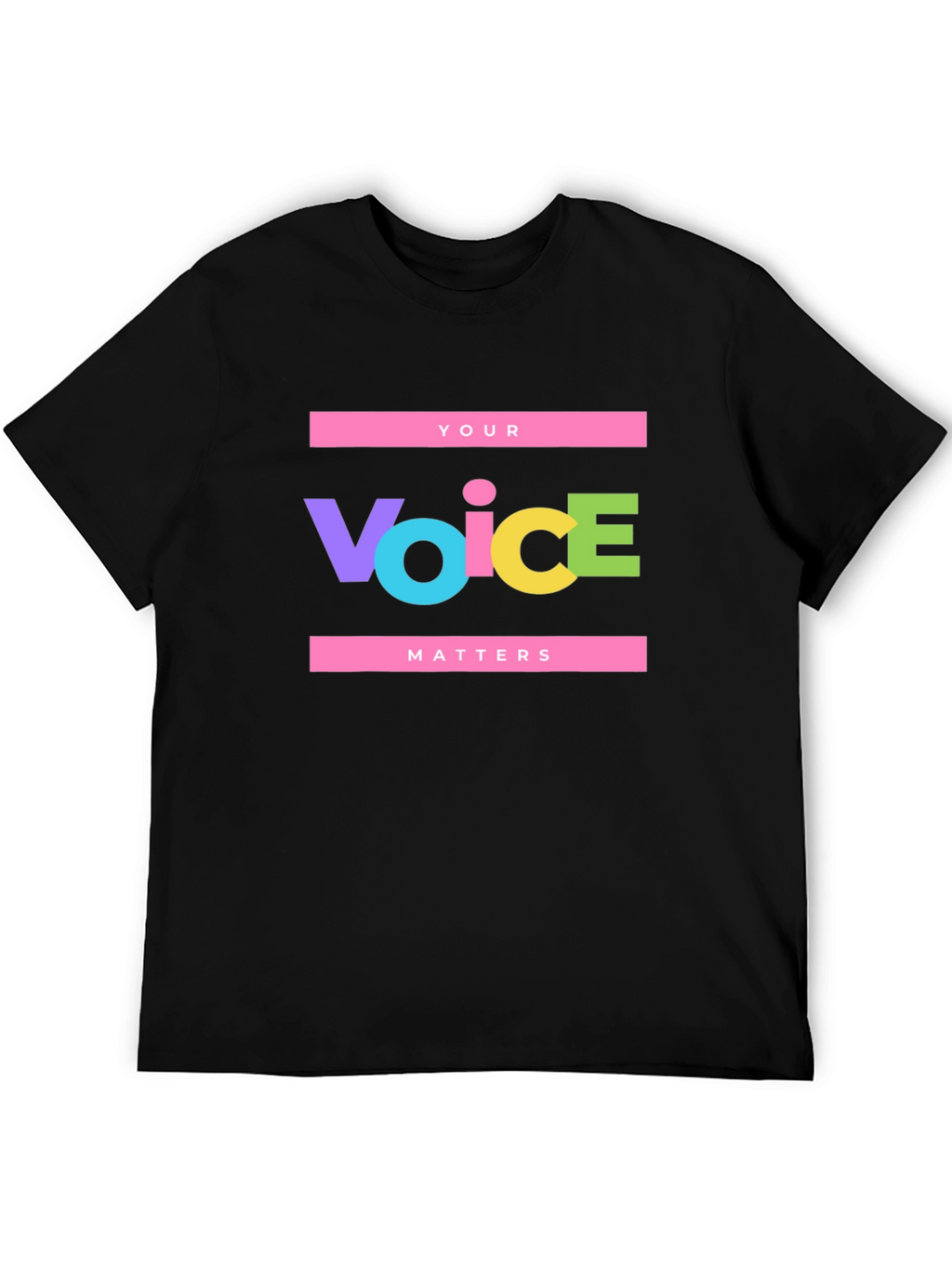 Your Voice Matters Graphic Tee - Black Unisex T-Shirt