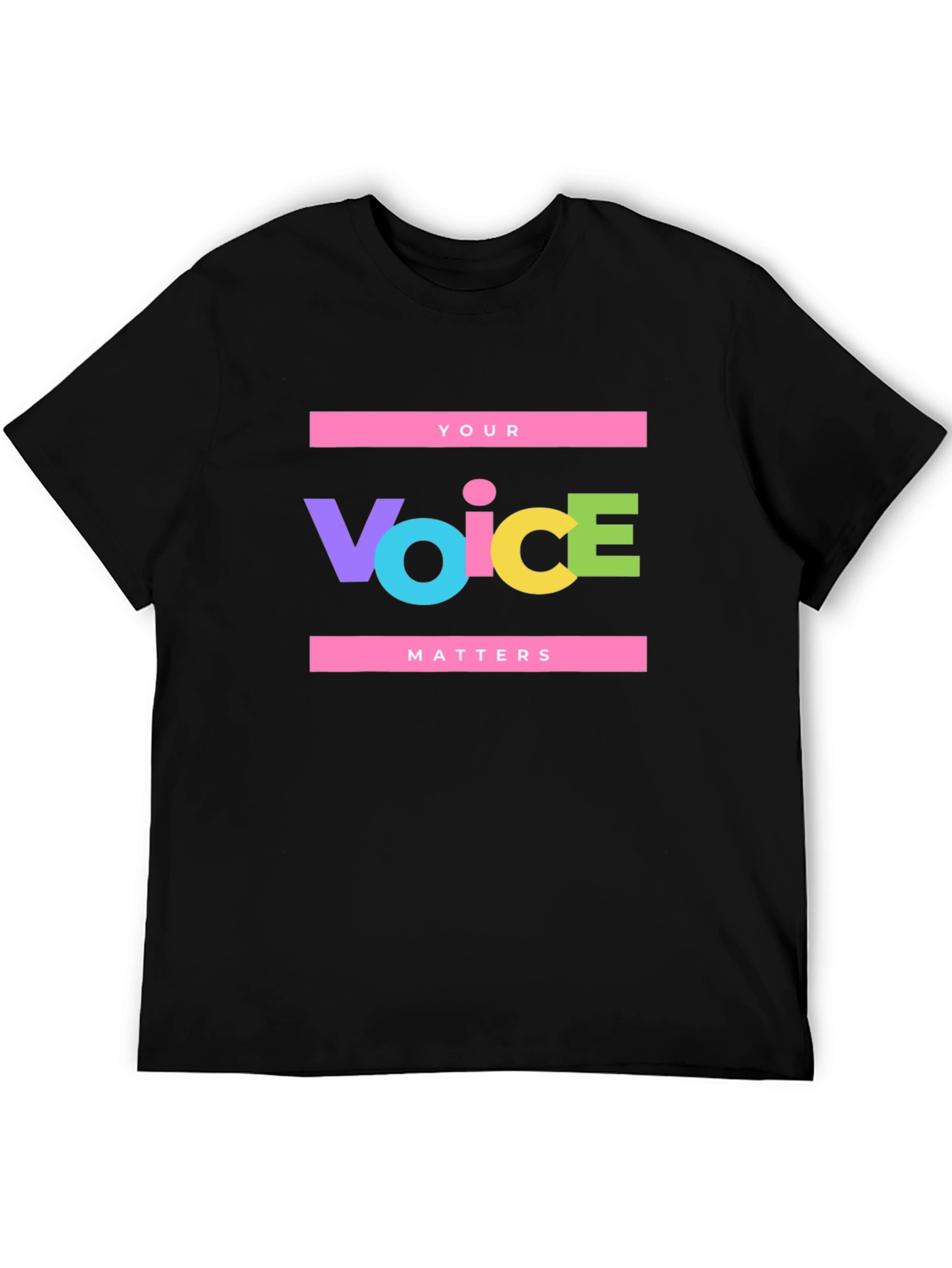 Your Voice Matters Graphic Tee - Black Unisex T-Shirt