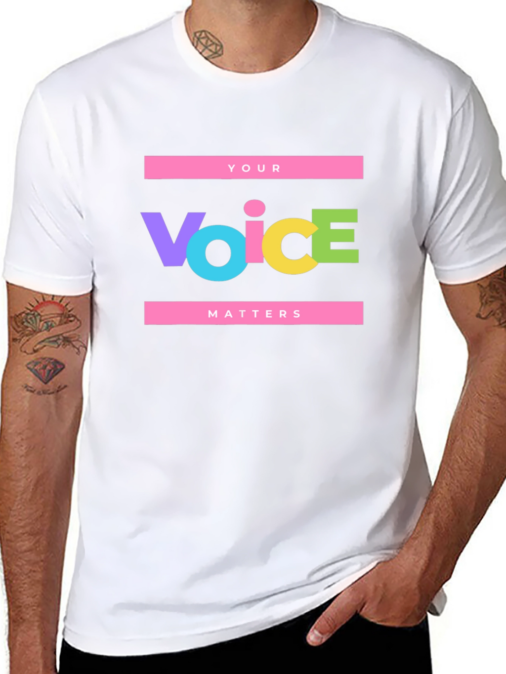 Your Voice Matters Graphic Tee - Black Unisex T-Shirt