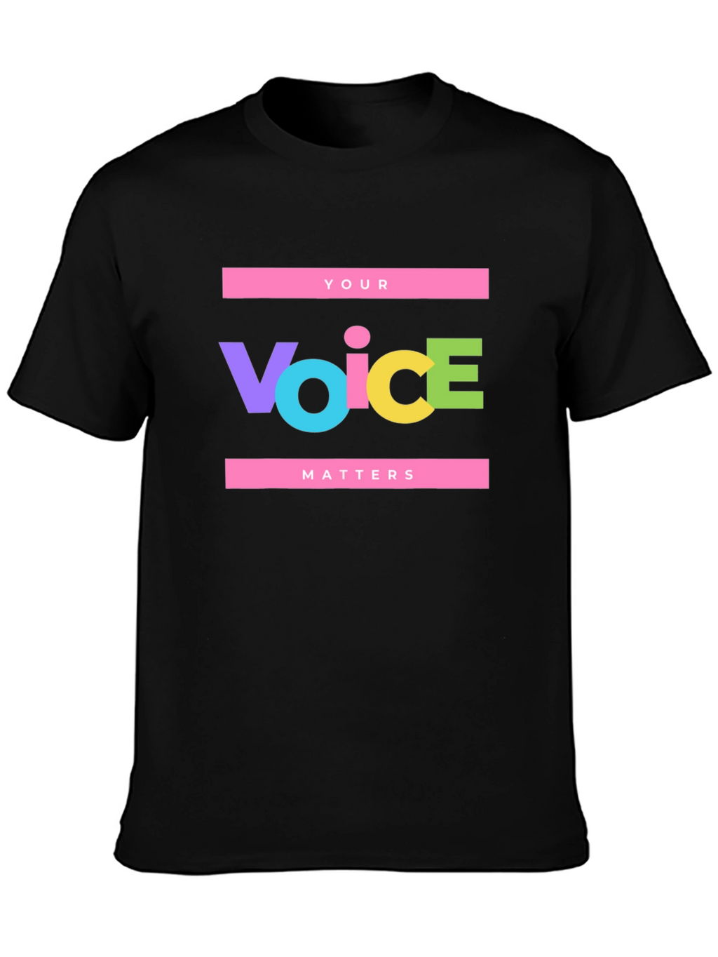 Your Voice Matters Graphic Tee - Black Unisex T-Shirt