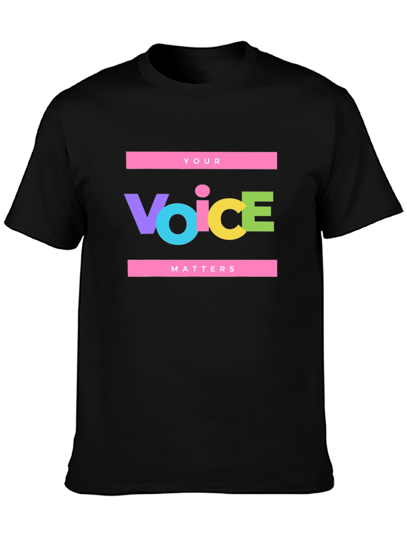 Your Voice Matters Graphic Tee - Black Unisex T-Shirt
