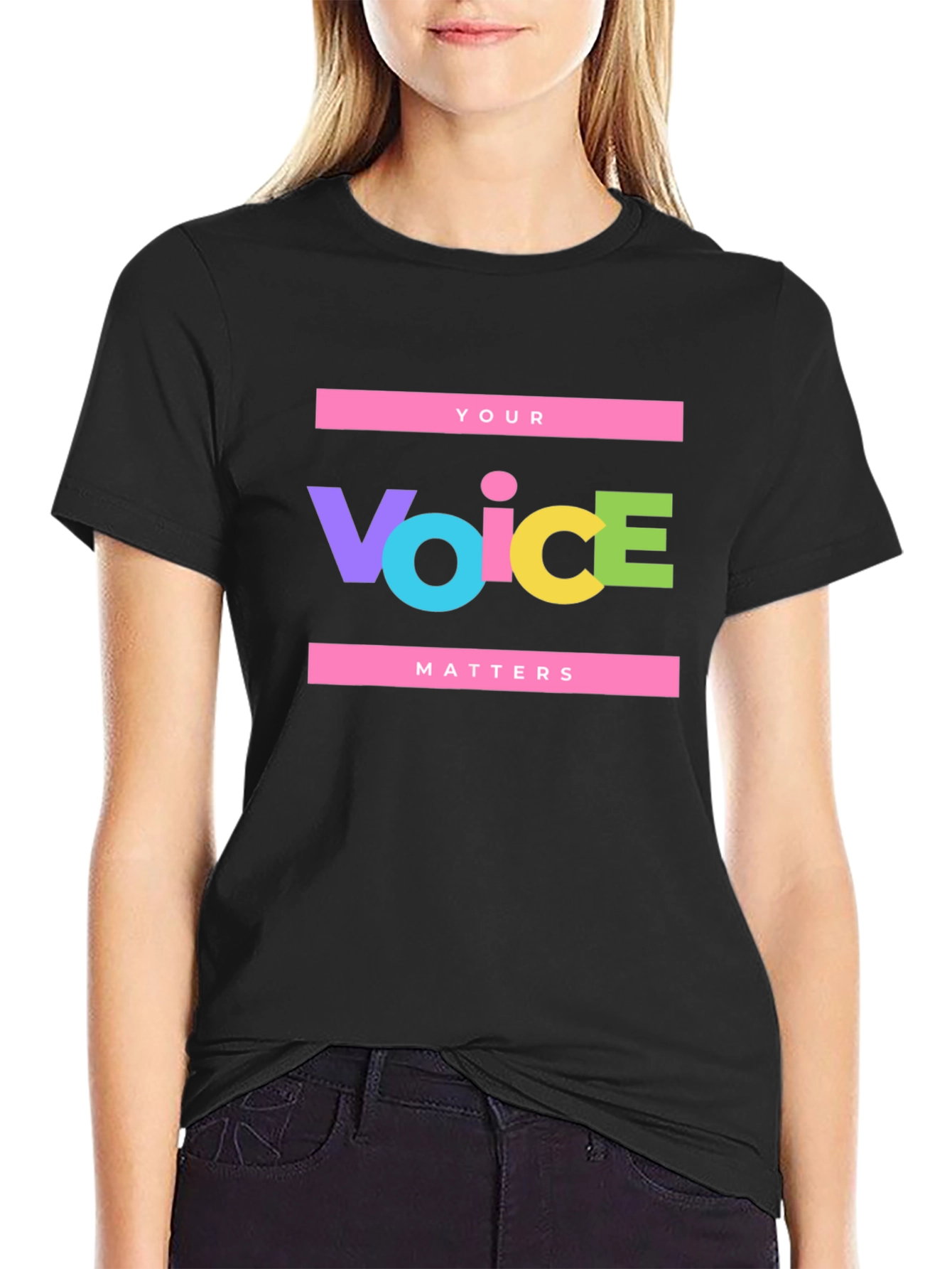 Your Voice Matters Graphic Tee - Black Unisex T-Shirt
