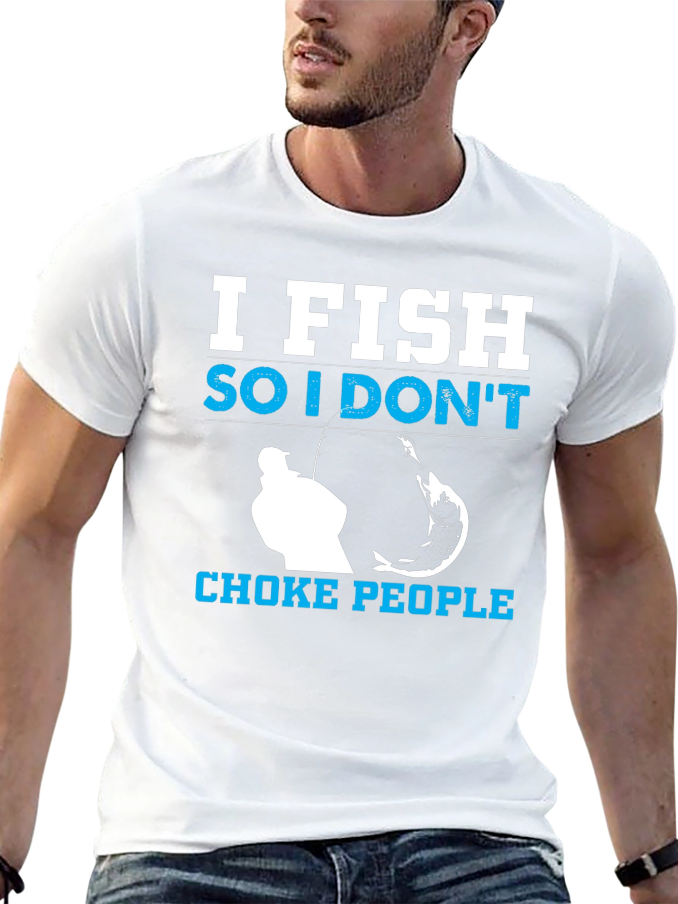 I Fish So I Dont Choke People Black T-Shirt