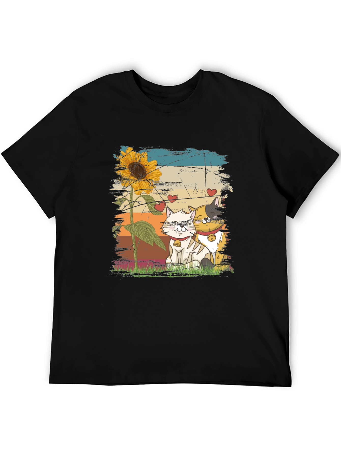 Cats and Sunflower T-Shirt