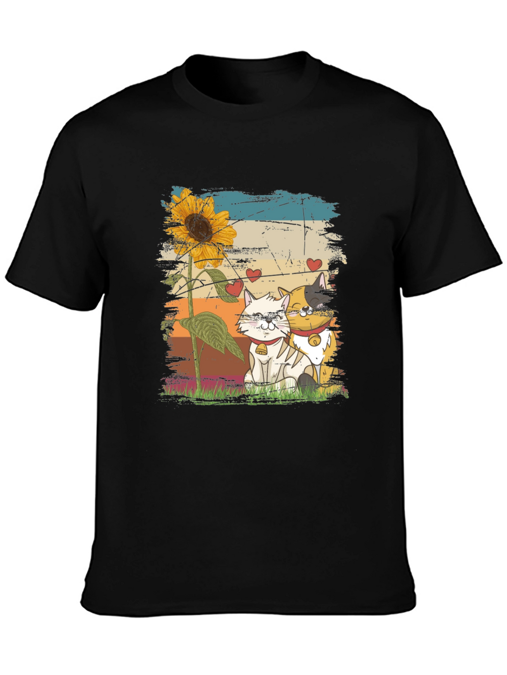 Cats and Sunflower T-Shirt