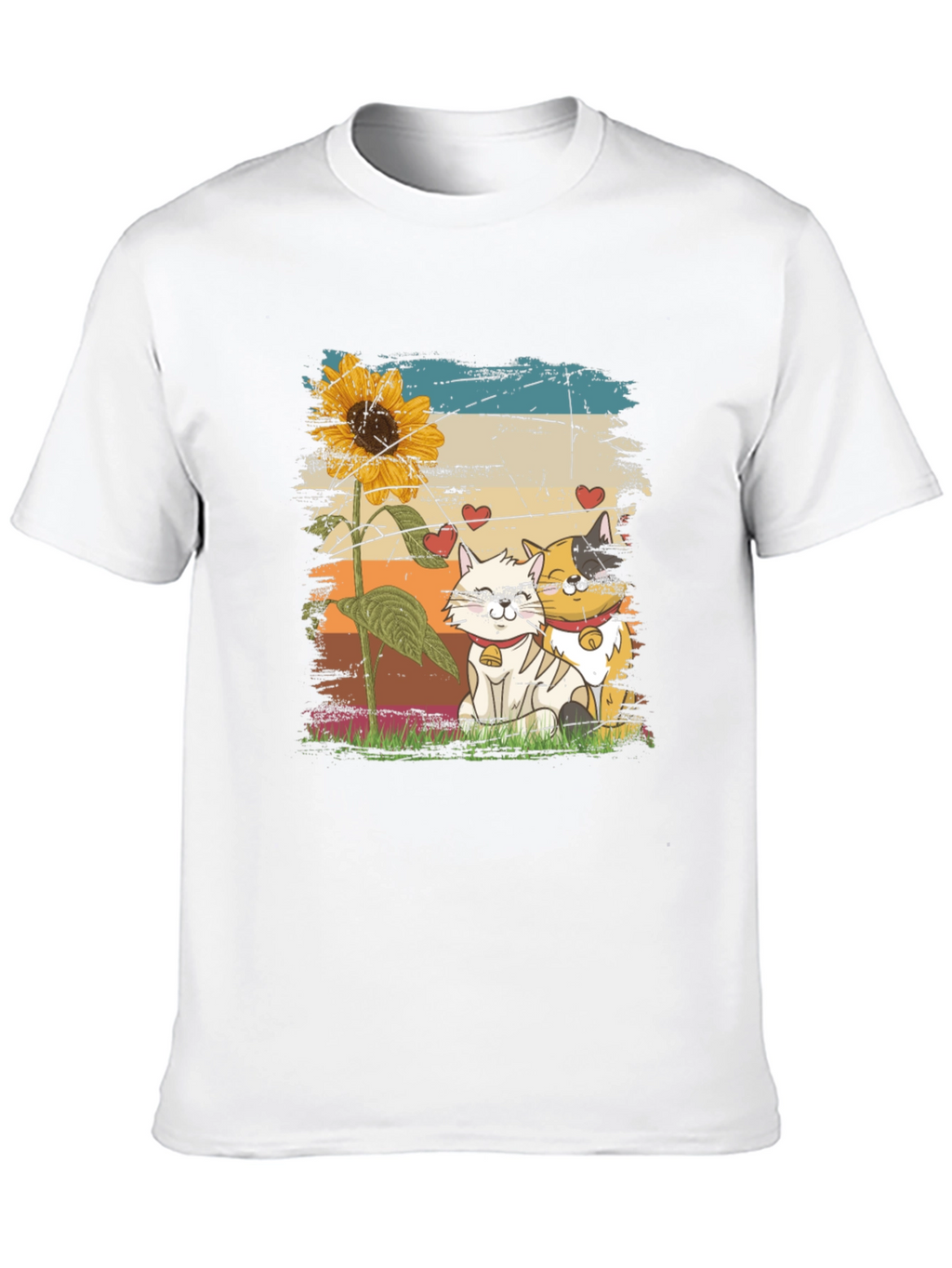 Cats and Sunflower T-Shirt