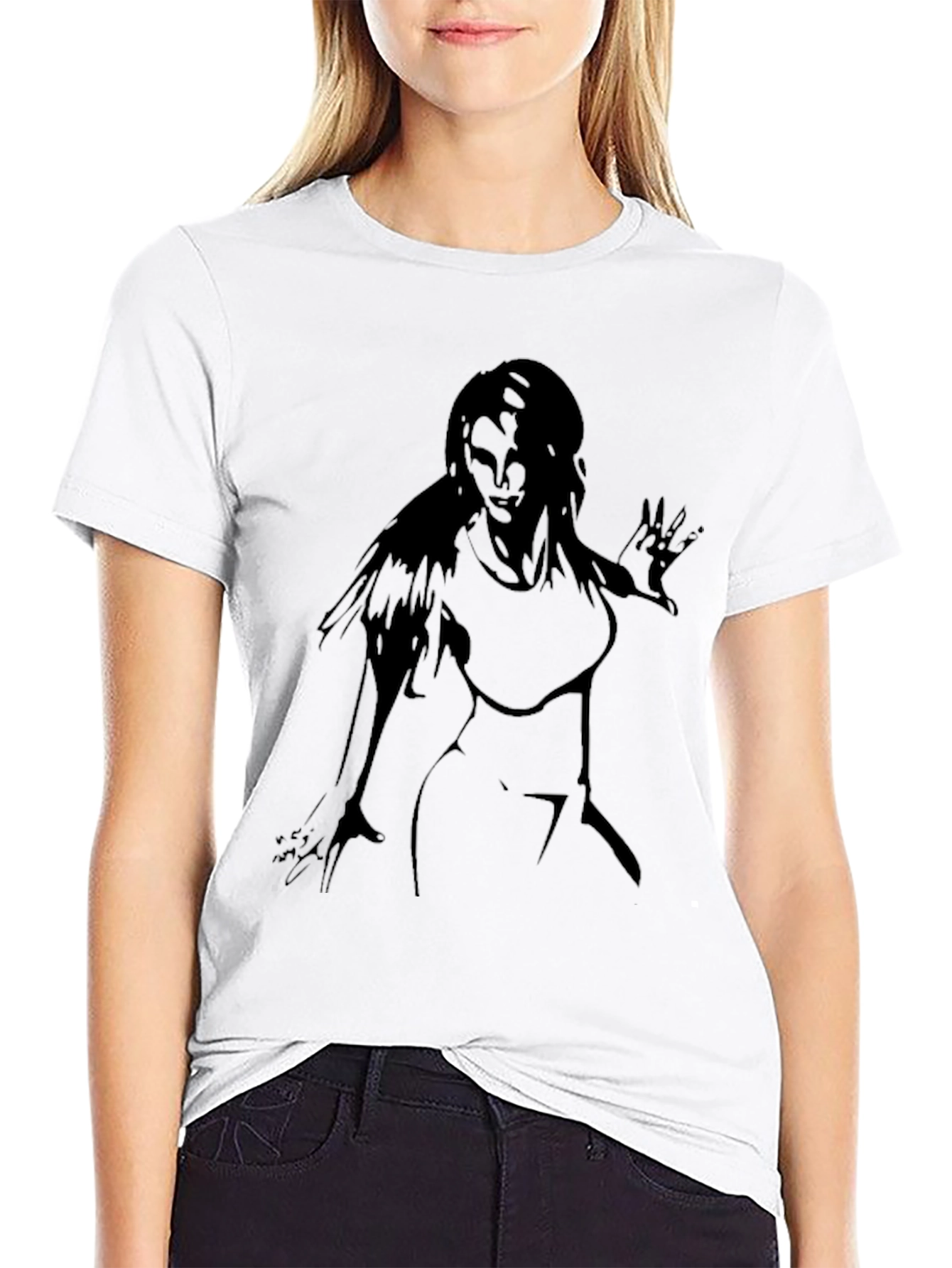 Silhouette Graphic Tee - Sleek Black T-Shirt