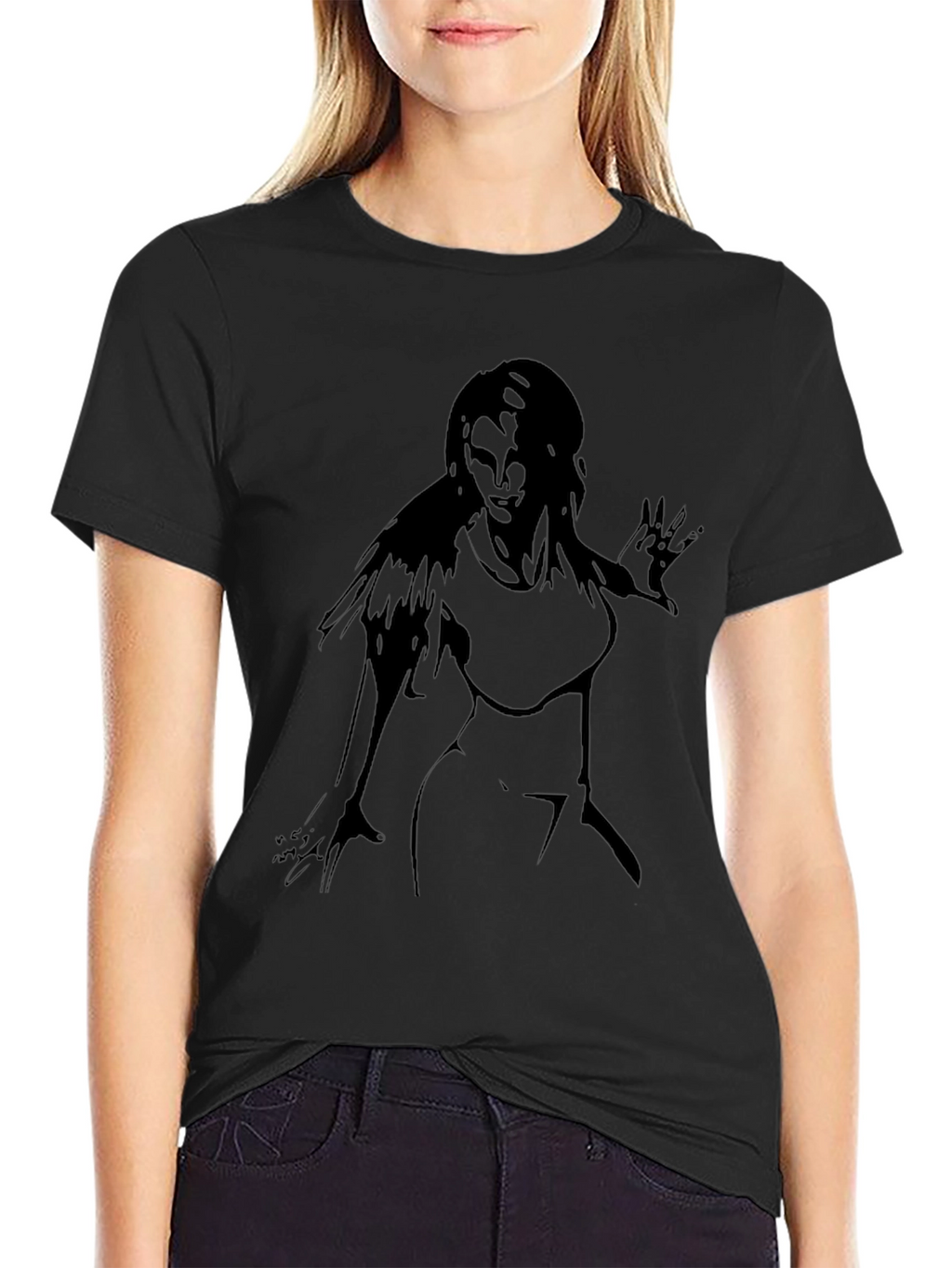 Silhouette Graphic Tee - Sleek Black T-Shirt