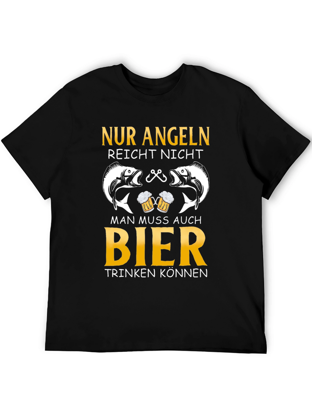 Fishing and Beer T-Shirt - German Angeln Design