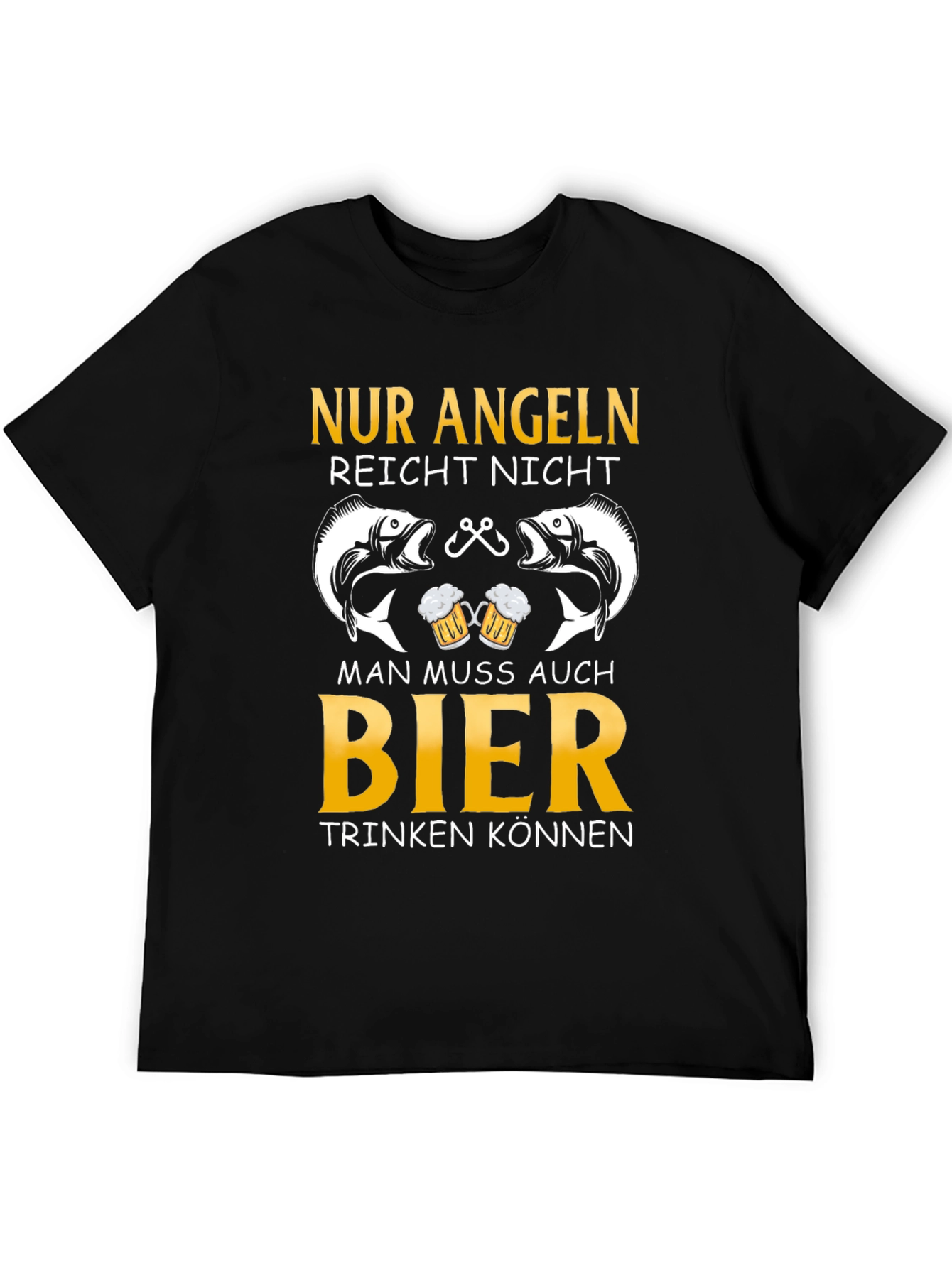 Fishing and Beer T-Shirt - German Angeln Design