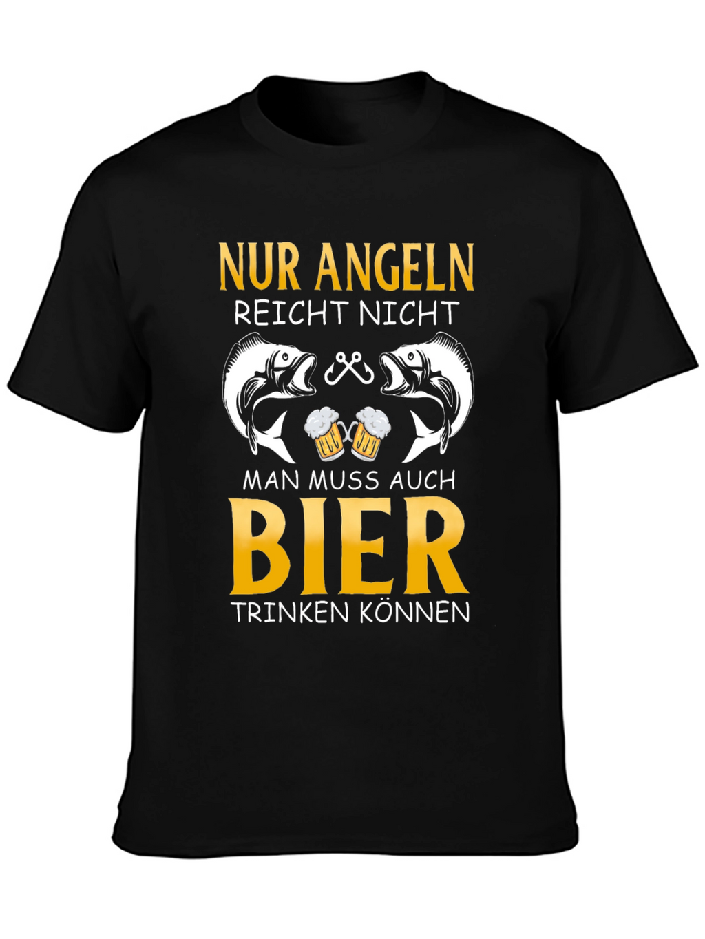 Fishing and Beer T-Shirt - German Angeln Design