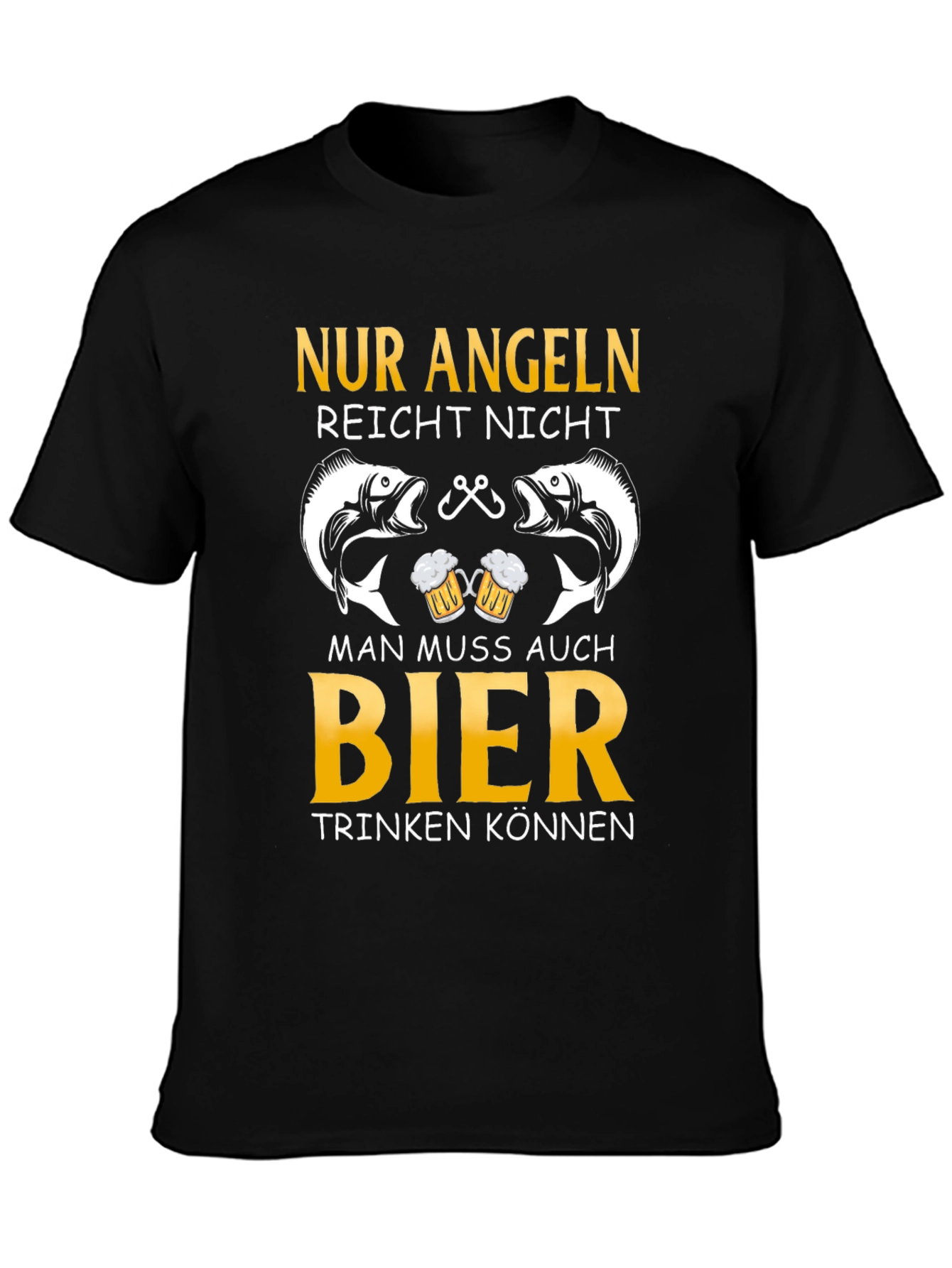 Fishing and Beer T-Shirt - German Angeln Design