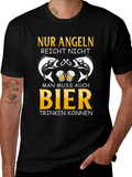 Fishing and Beer T-Shirt - German Angeln Design