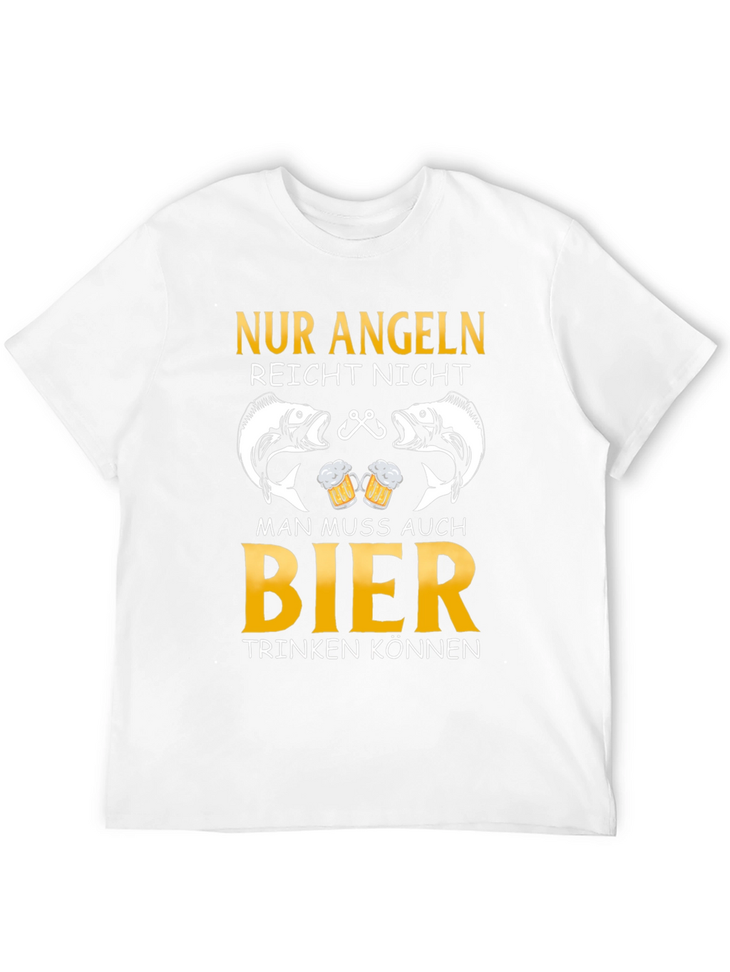 Fishing and Beer T-Shirt - German Angeln Design