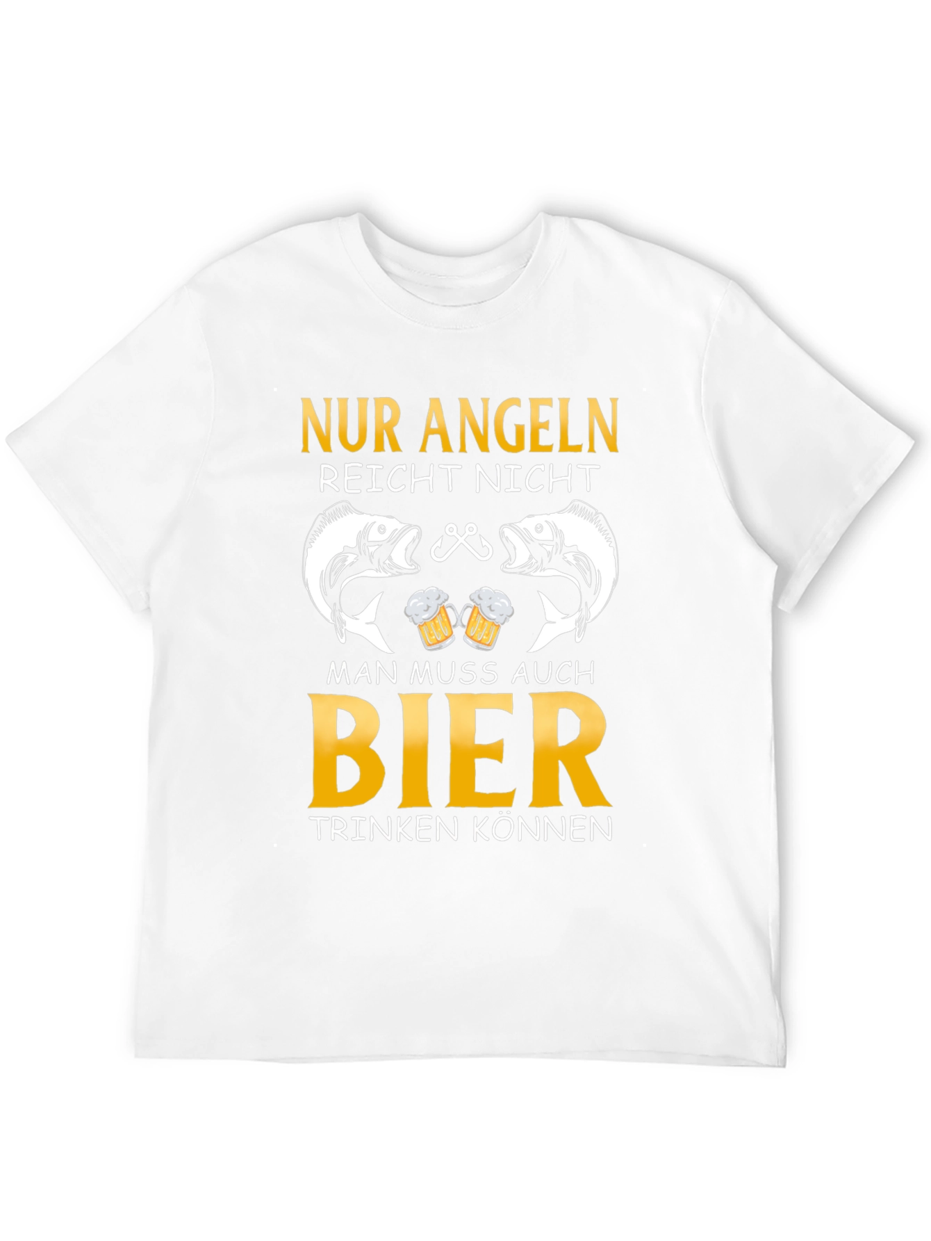 Fishing and Beer T-Shirt - German Angeln Design