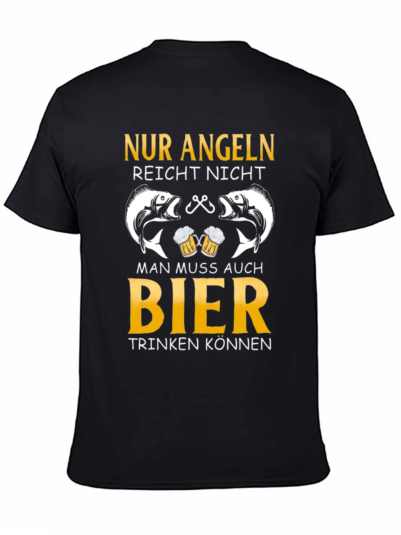 Fishing and Beer T-Shirt - German Angeln Design