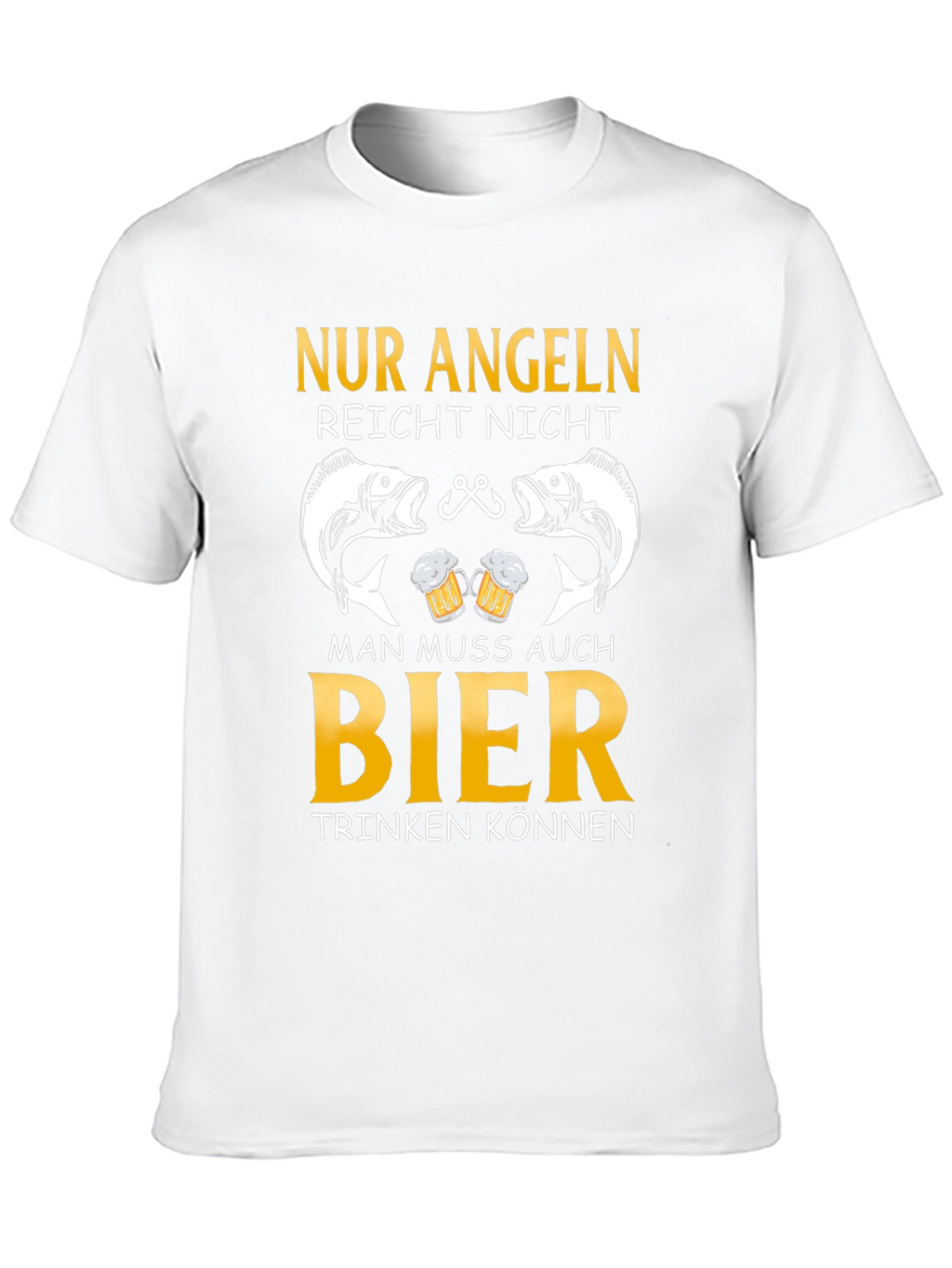 Fishing and Beer T-Shirt - German Angeln Design