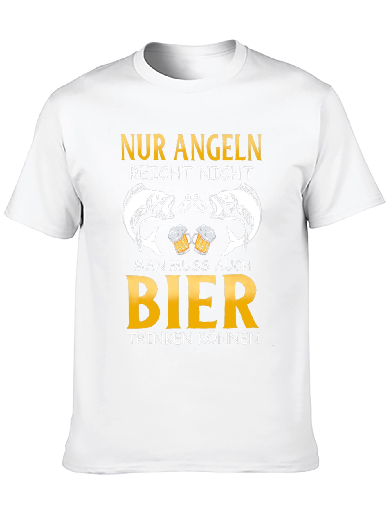 Fishing and Beer T-Shirt - German Angeln Design
