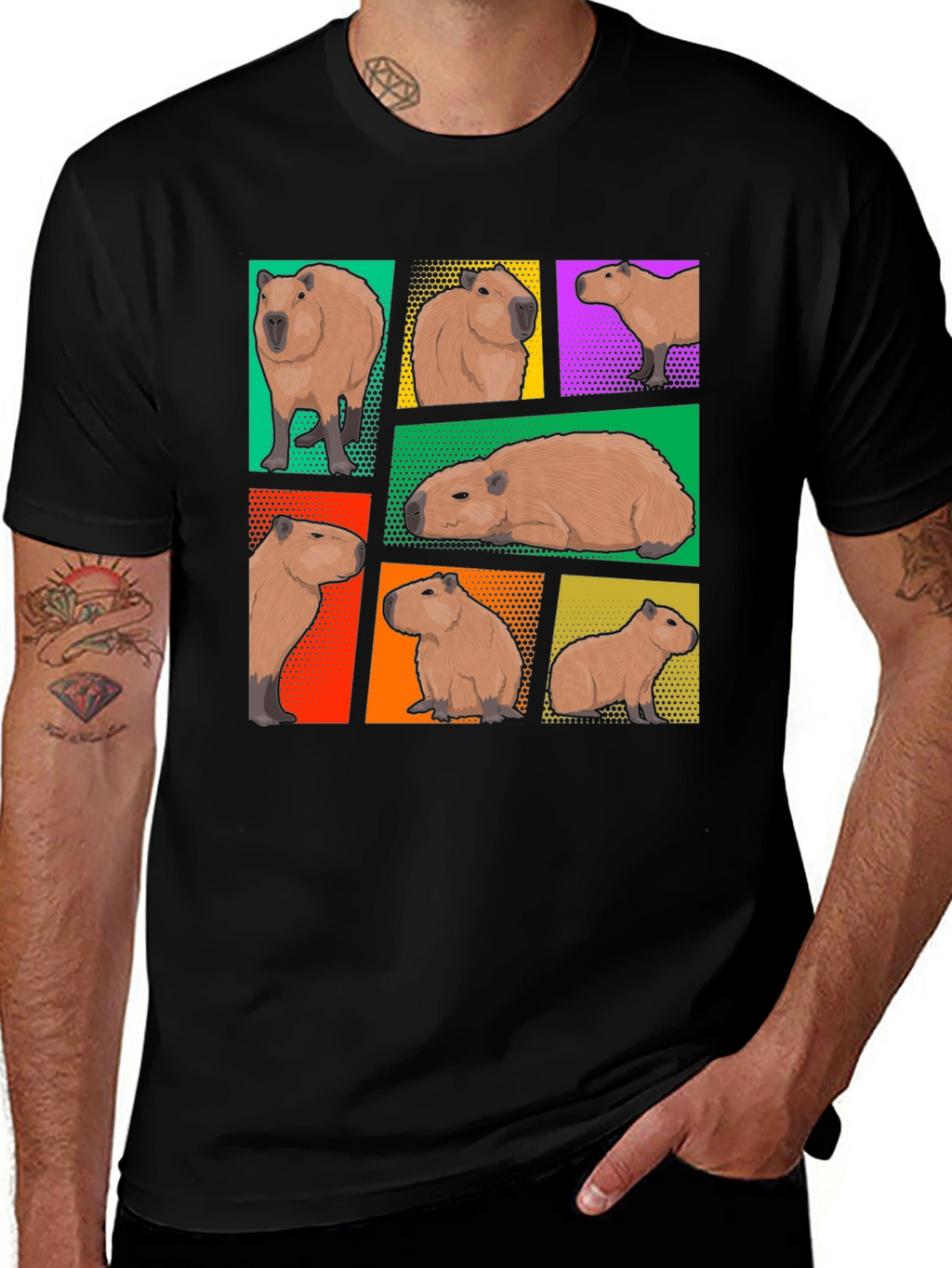 Capybara Collage Graphic Tee