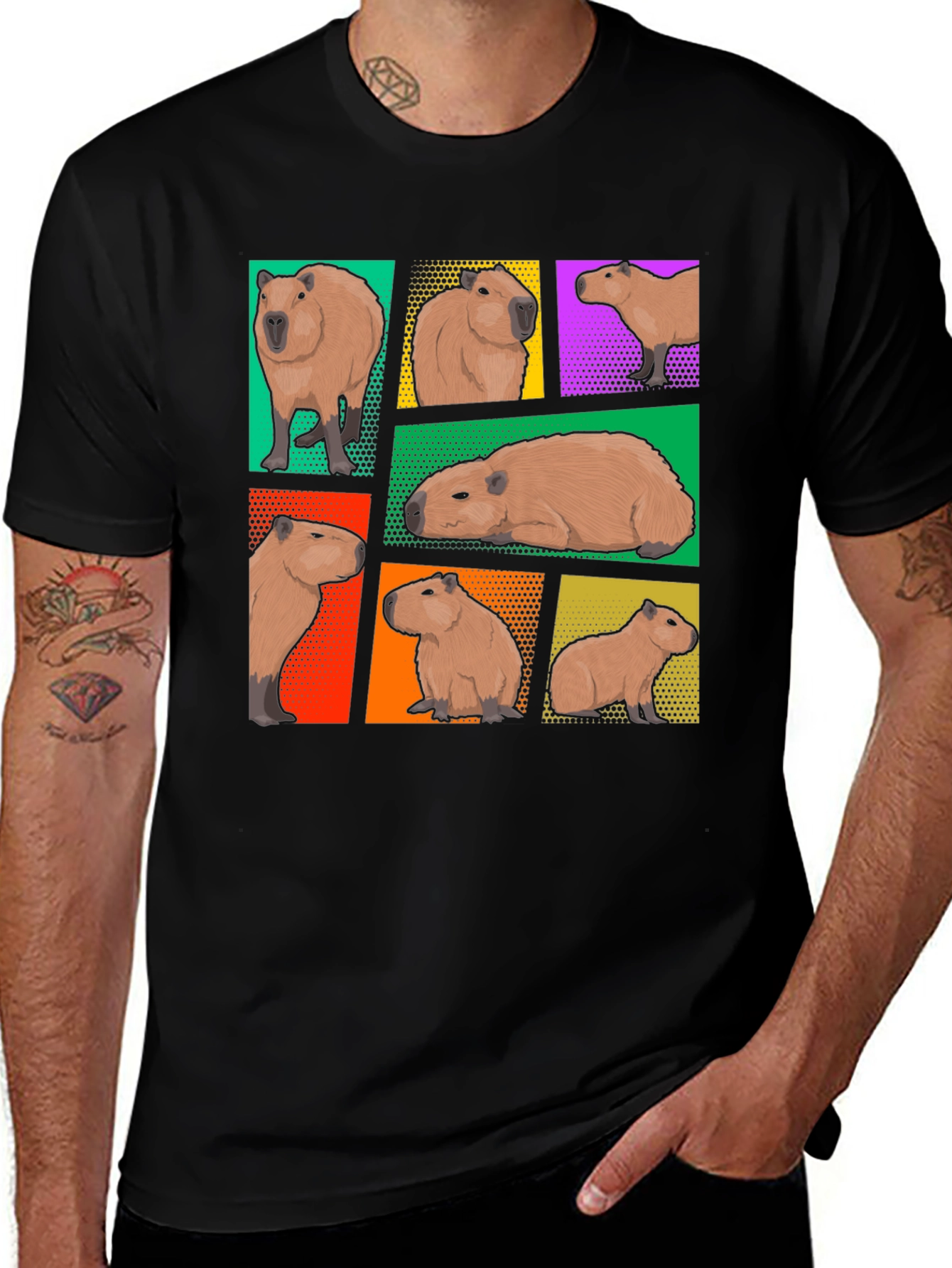 Capybara Collage Graphic Tee