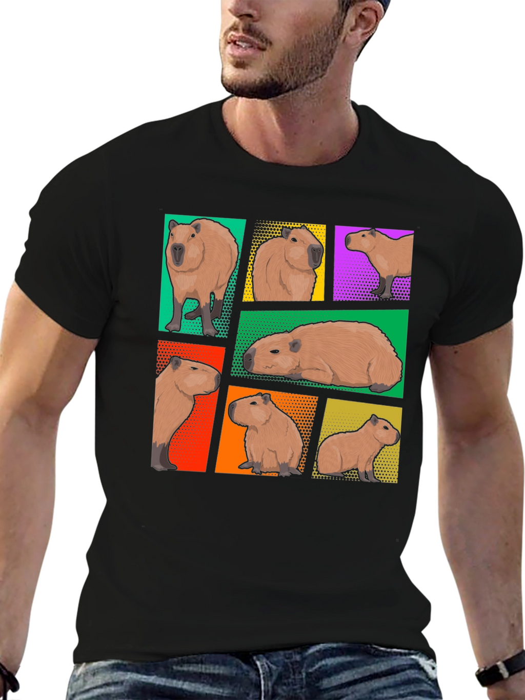 Capybara Collage Graphic Tee