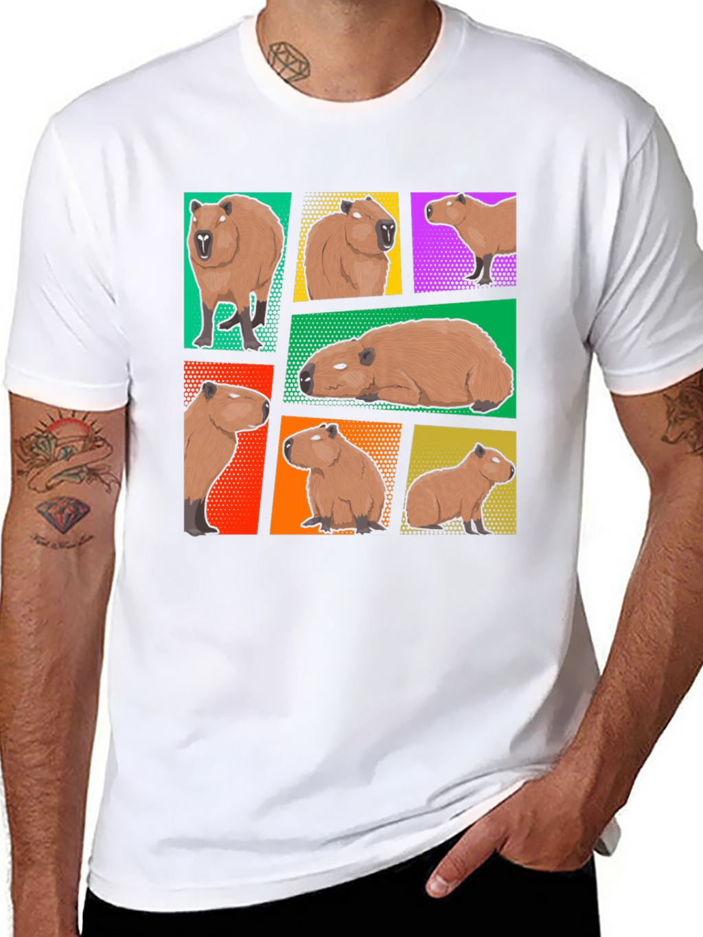 Capybara Collage Graphic Tee
