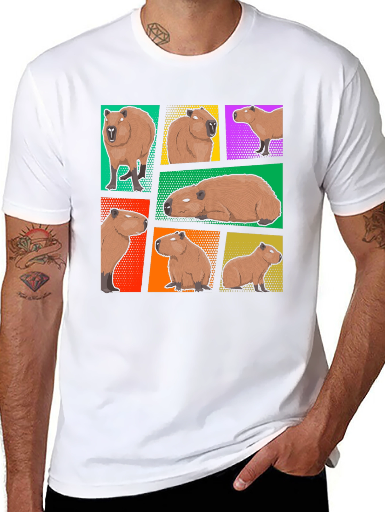 Capybara Collage Graphic Tee