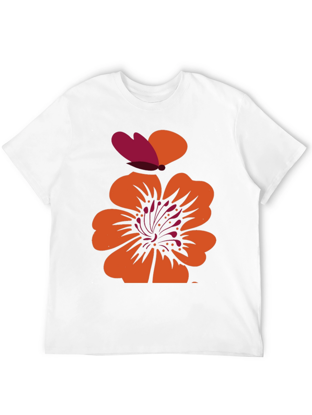 Floral Butterfly Graphic Tee - Black