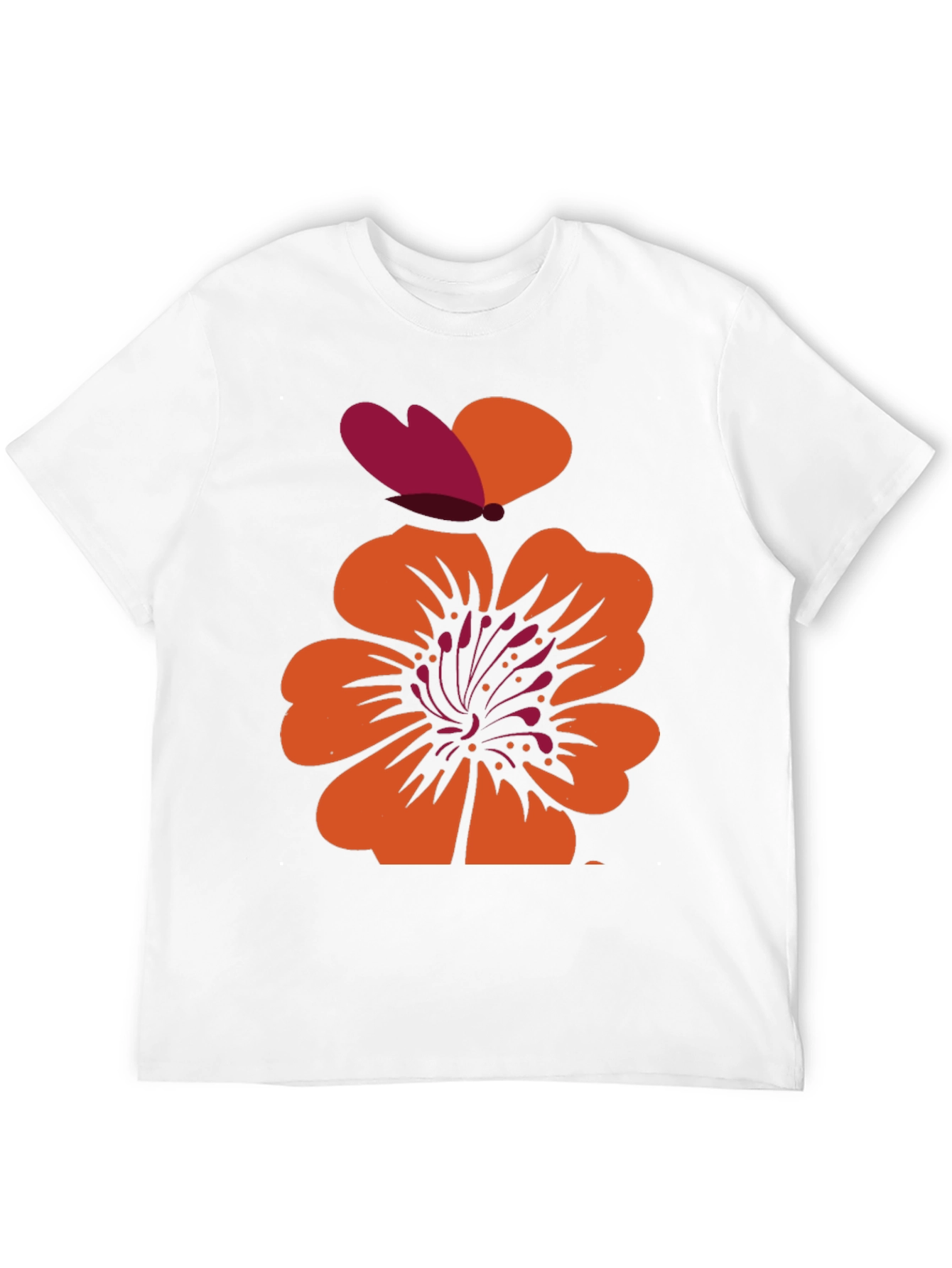 Floral Butterfly Graphic Tee - Black