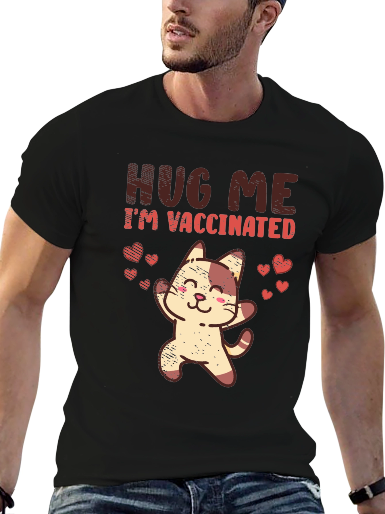 Vaccinated Cat Graphic Tee