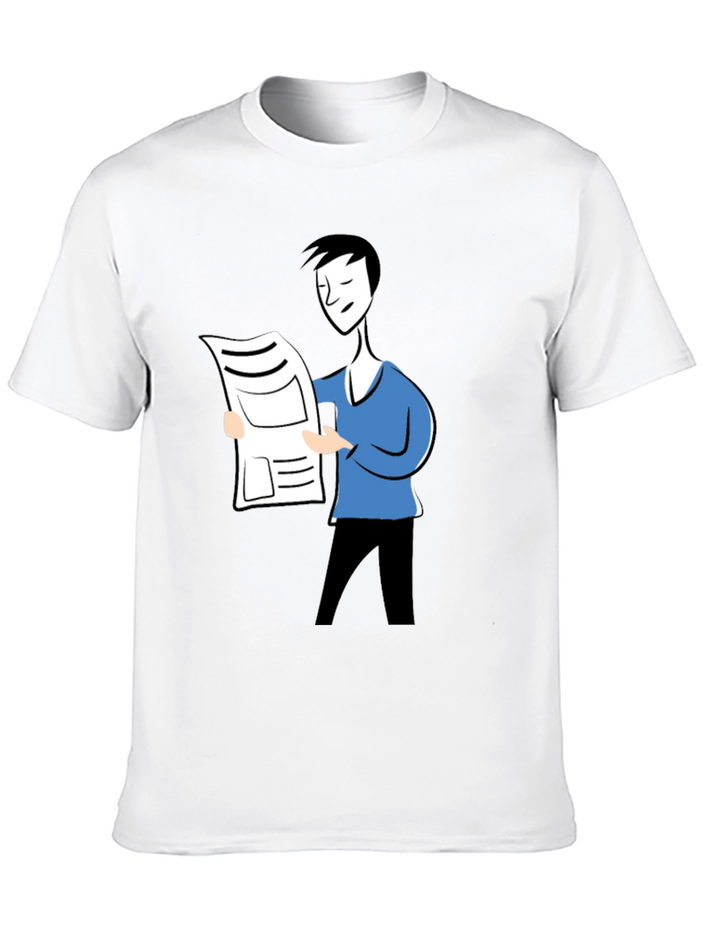 Reading Man Graphic Tee - Black T-Shirt