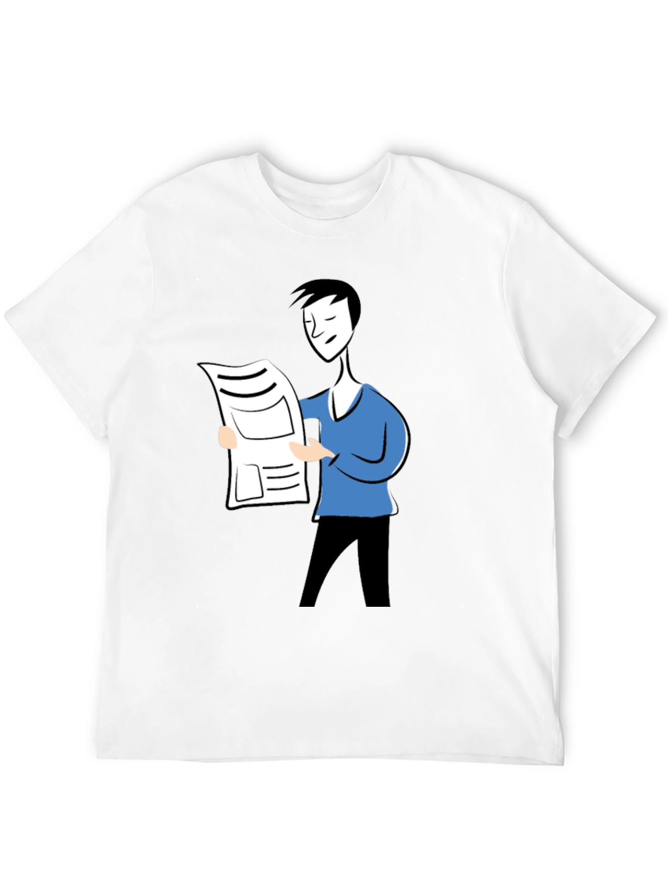 Reading Man Graphic Tee - Black T-Shirt